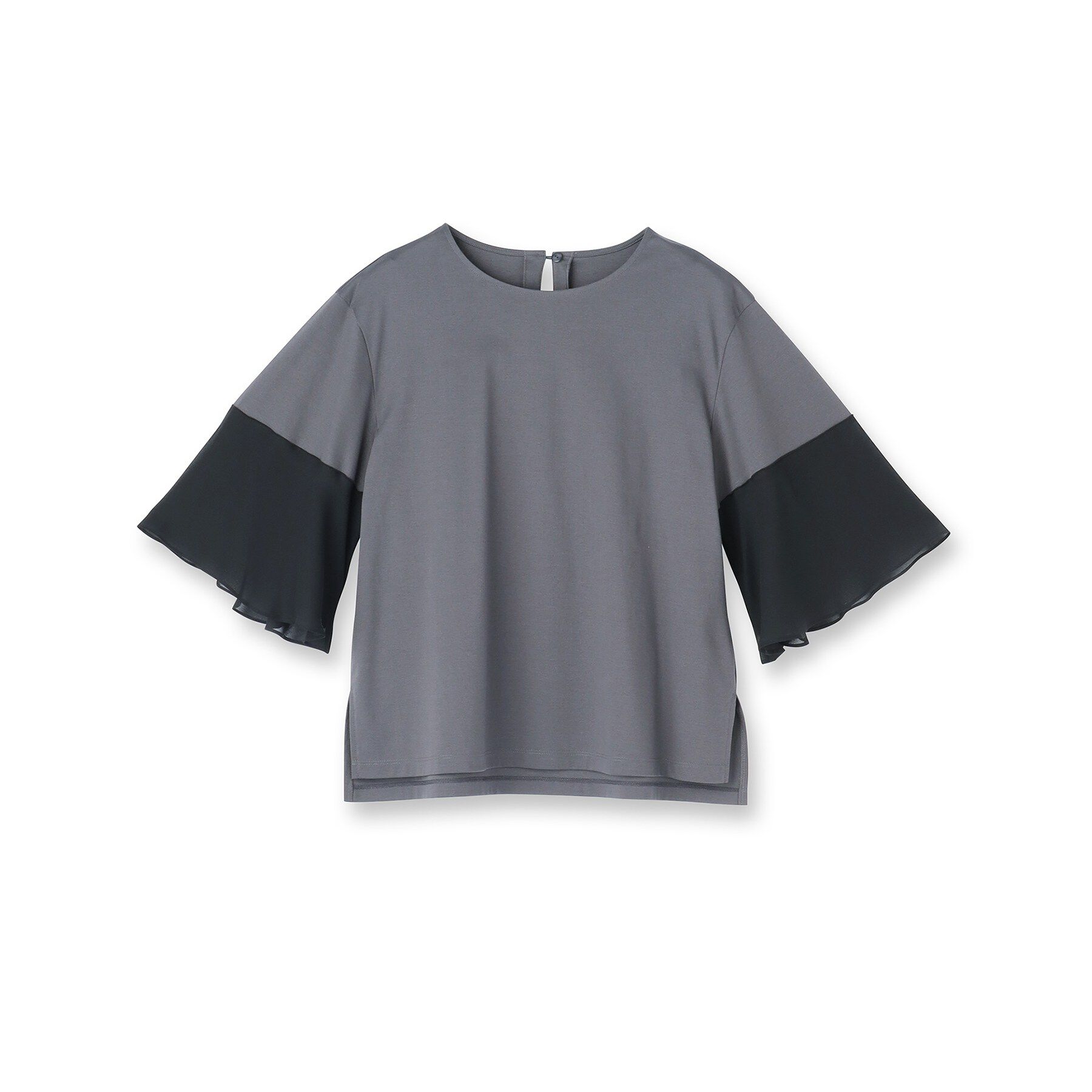 UNTITLED「【洗える／袖シアー／Tシャツ風】袖シアープルオーバー」|Tシャツ・カットソー|