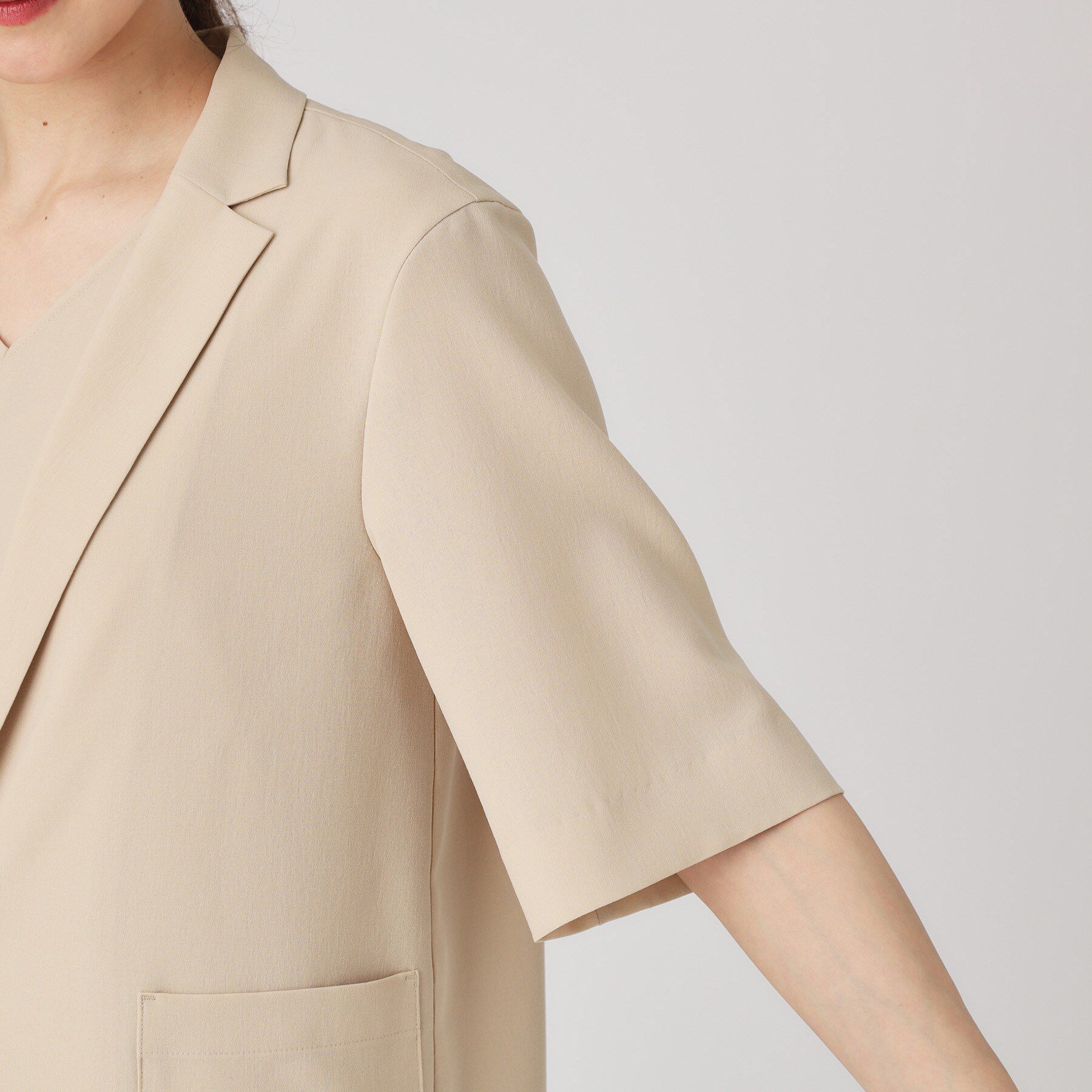 COUP DE CHANCE「【手洗い可／日本製】五分袖ジャケット」|テーラードジャケット|