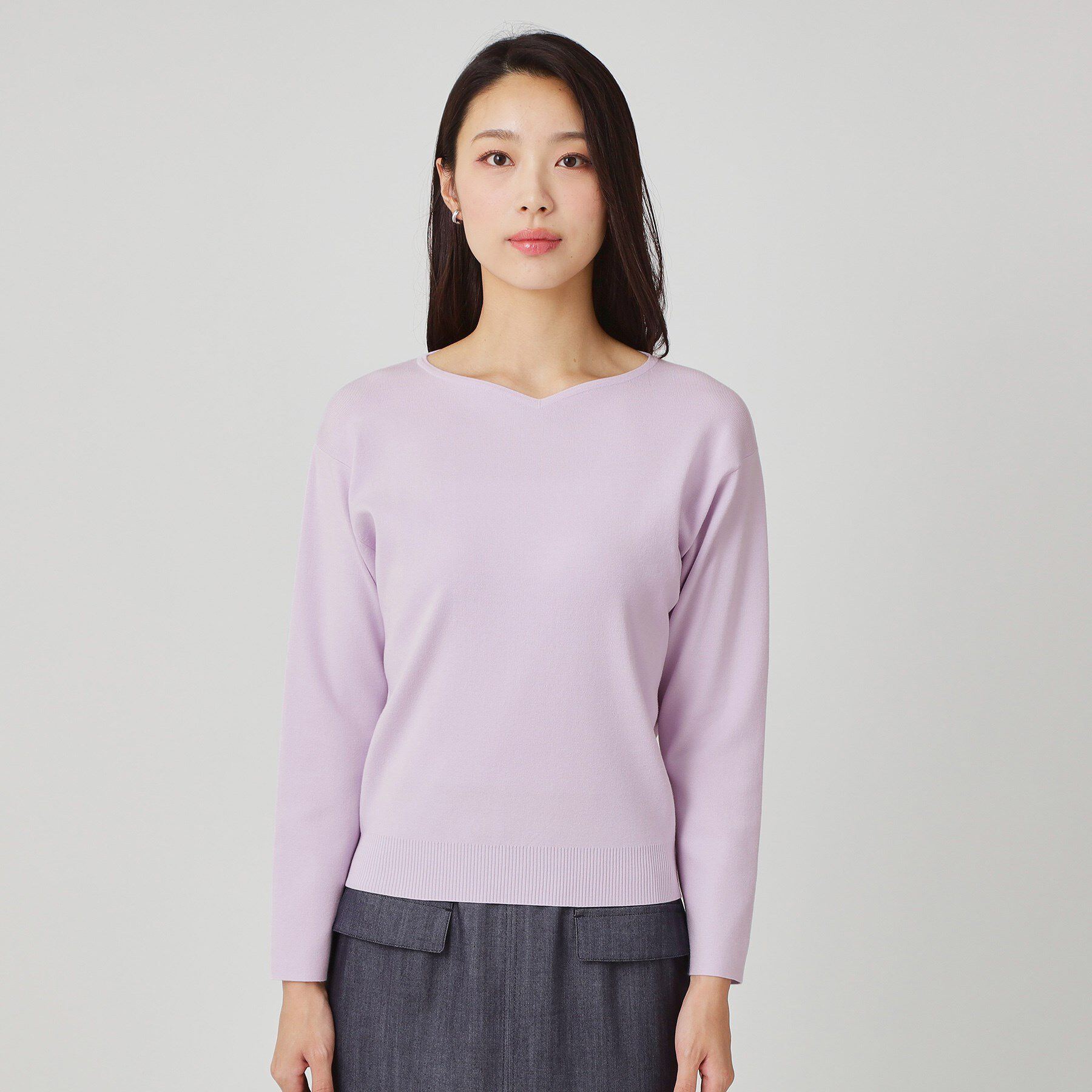 COUP DE CHANCE「【手洗い可】ハートネックのニットトップス」|ニット・セーター|