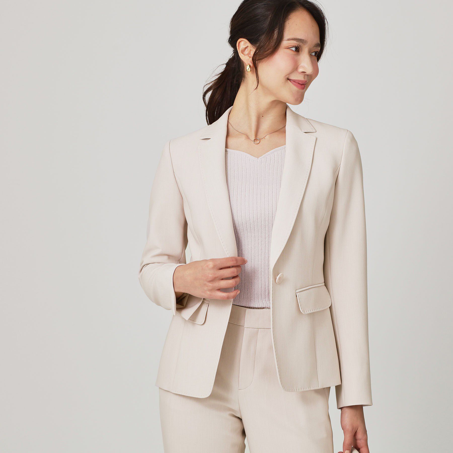 COUP DE CHANCE「【手洗い可／日本製／スーツ可】テーラードジャケット」|テーラードジャケット|ライトピンク(070
