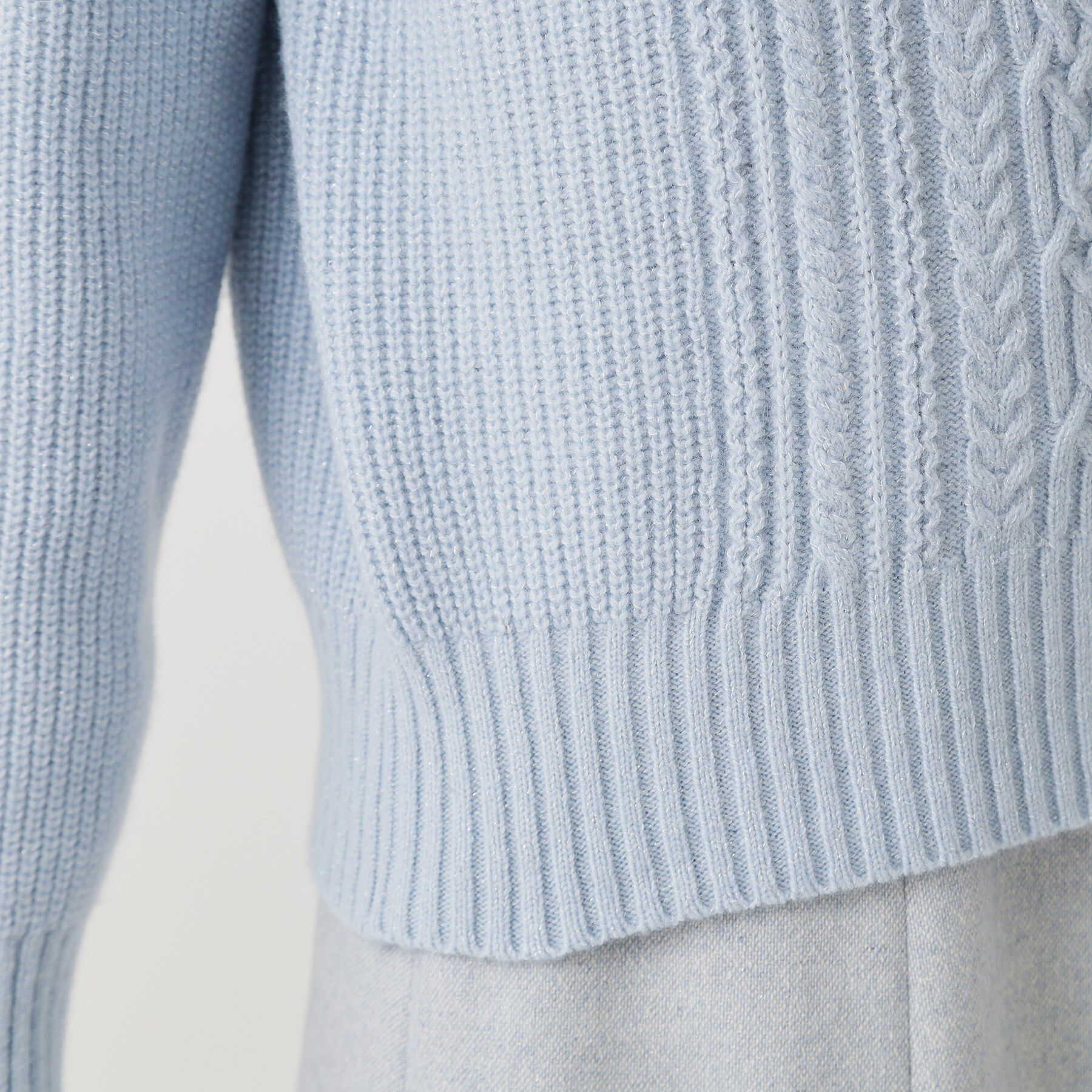 COUP DE CHANCE「【手洗い可／日本製】ケーブルデザインのニットトップス」|ニット・セーター|