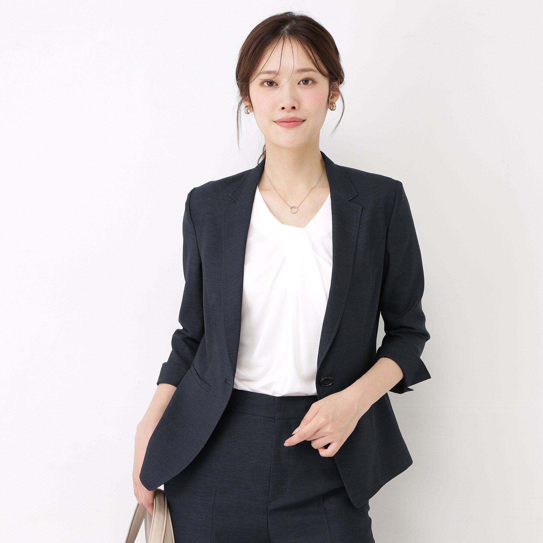 COUP DE CHANCE「【手洗い可／日本製／接触冷感】リネンライクテーラードジャケット」|テーラードジャケット|