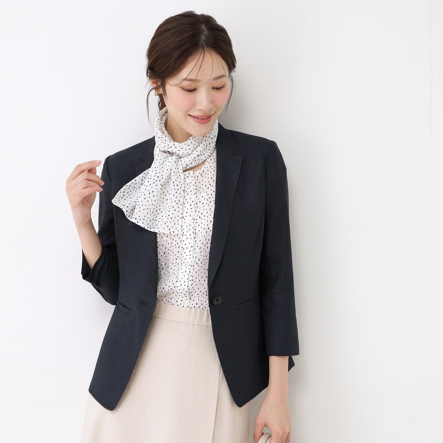 COUP DE CHANCE「【手洗い可／日本製／接触冷感】リネンライクテーラードジャケット」|テーラードジャケット|