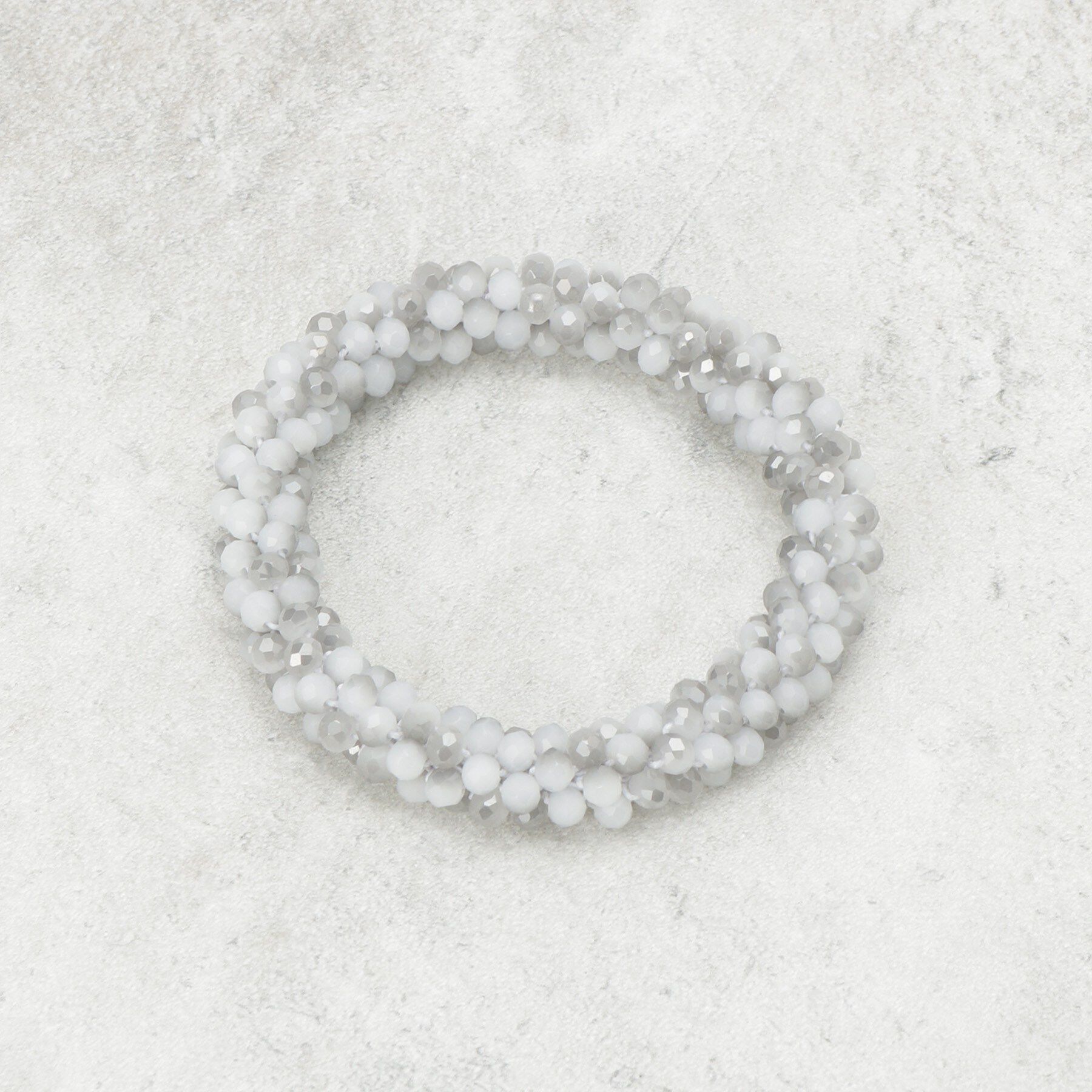 COUP DE CHANCE「【華やか】グラスビーズゴム」|その他|グレー(012)