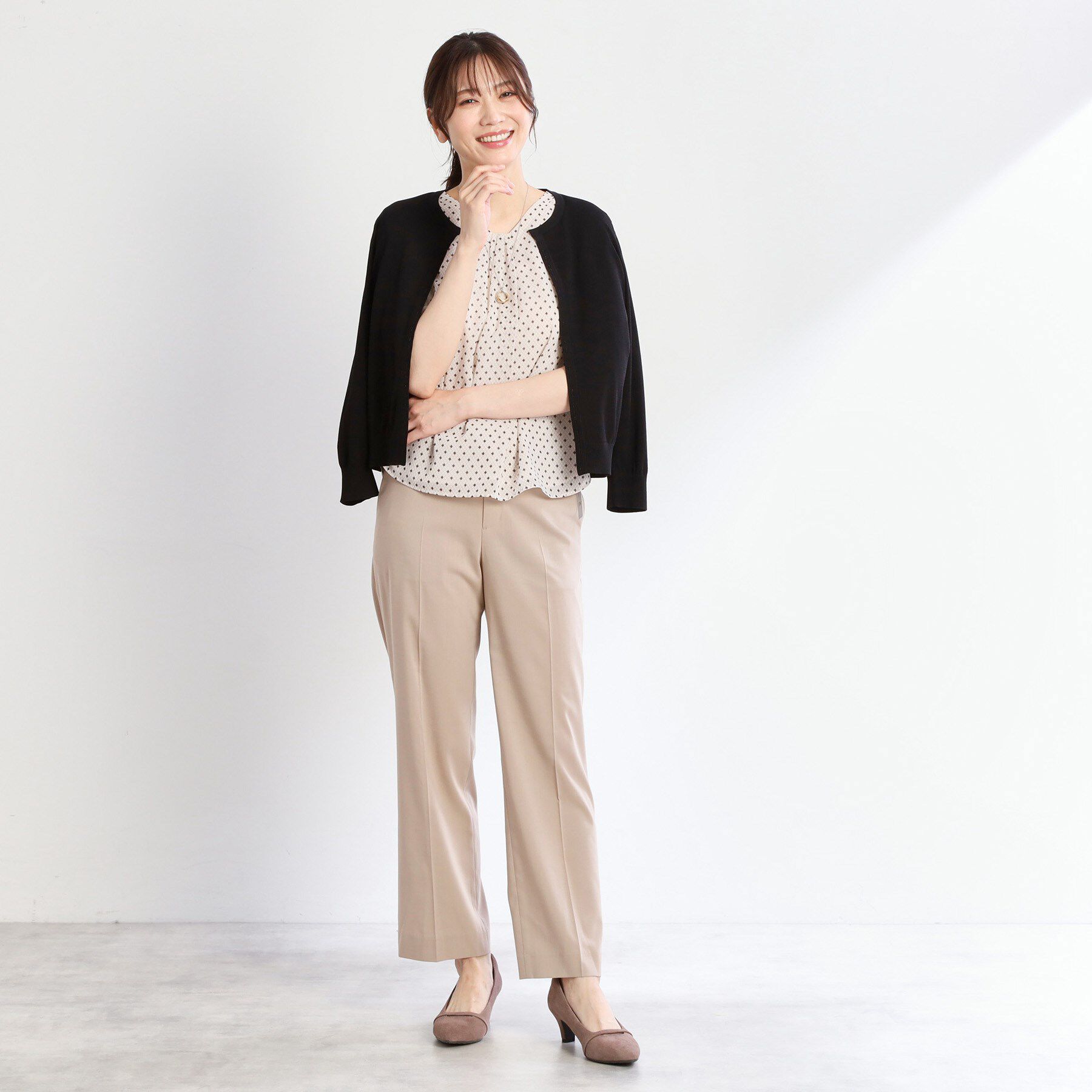 Reflect「【手洗い可】7分袖ドライタッチカーディガン」|カーディガン|