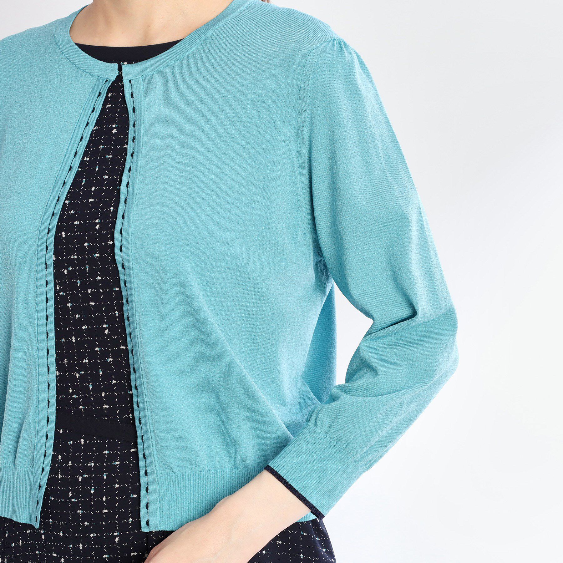 Reflect「【手洗い可】7分袖ドライタッチカーディガン」|カーディガン|