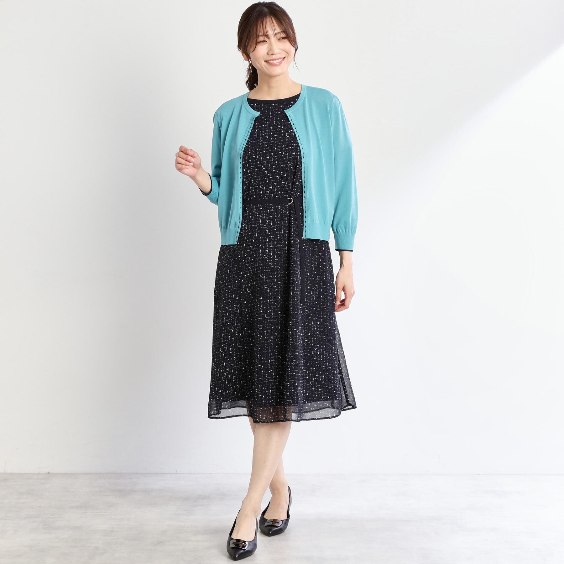 Reflect「【手洗い可】7分袖ドライタッチカーディガン」|カーディガン|