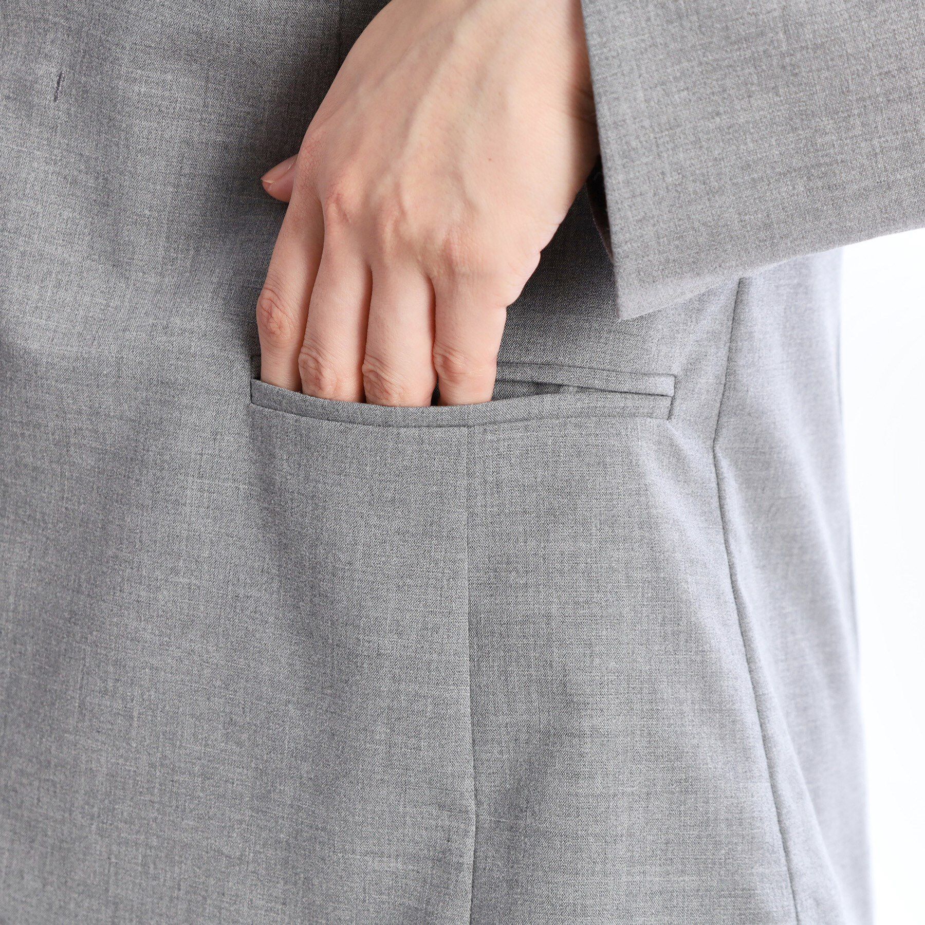 Reflect「【洗える／セットアップ可】ノーカラージャケット」|ノーカラージャケット|