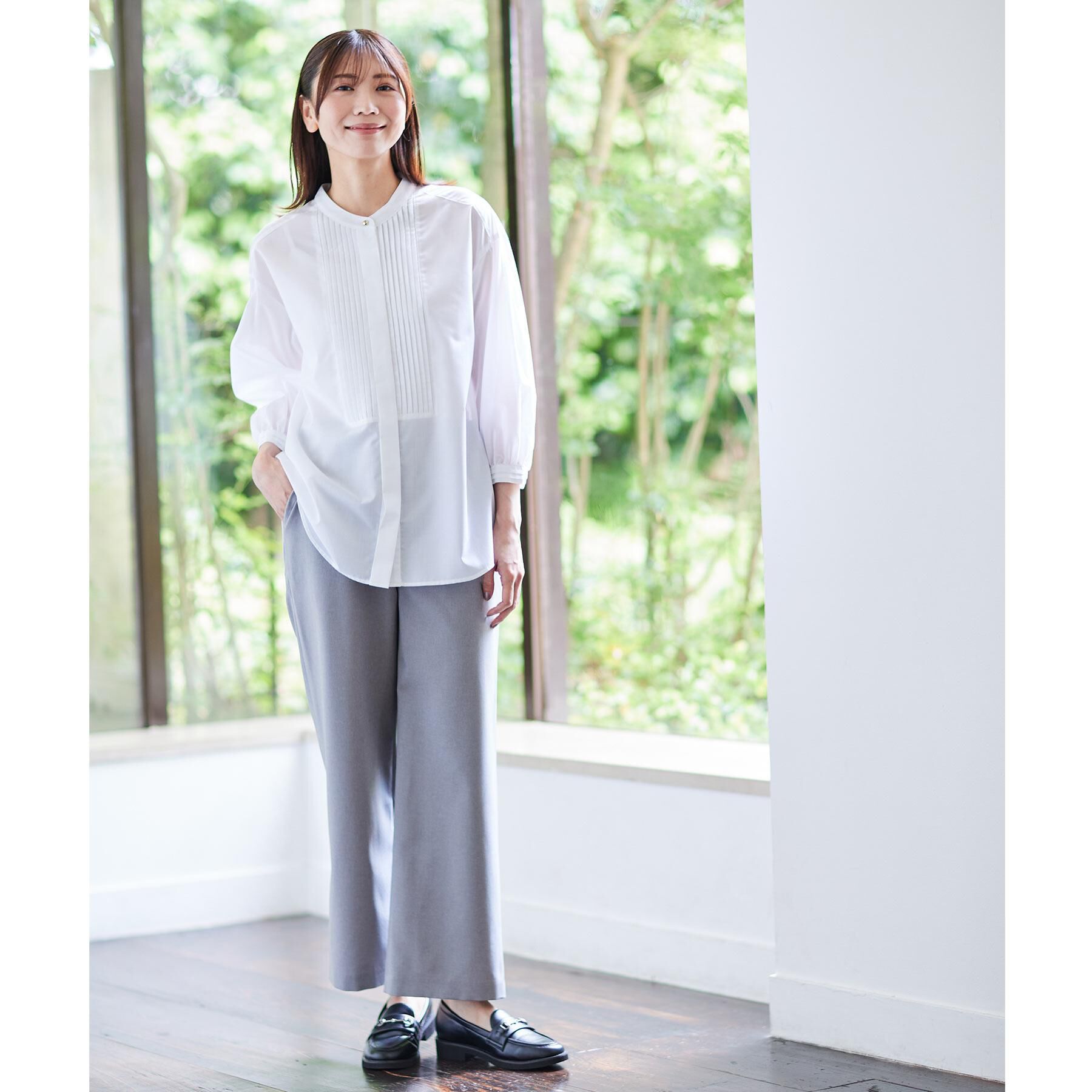 Reflect「【撥水加工で裾が汚れにくい◎／ウエスト総ゴム】ワイドストレートパンツ」|その他|