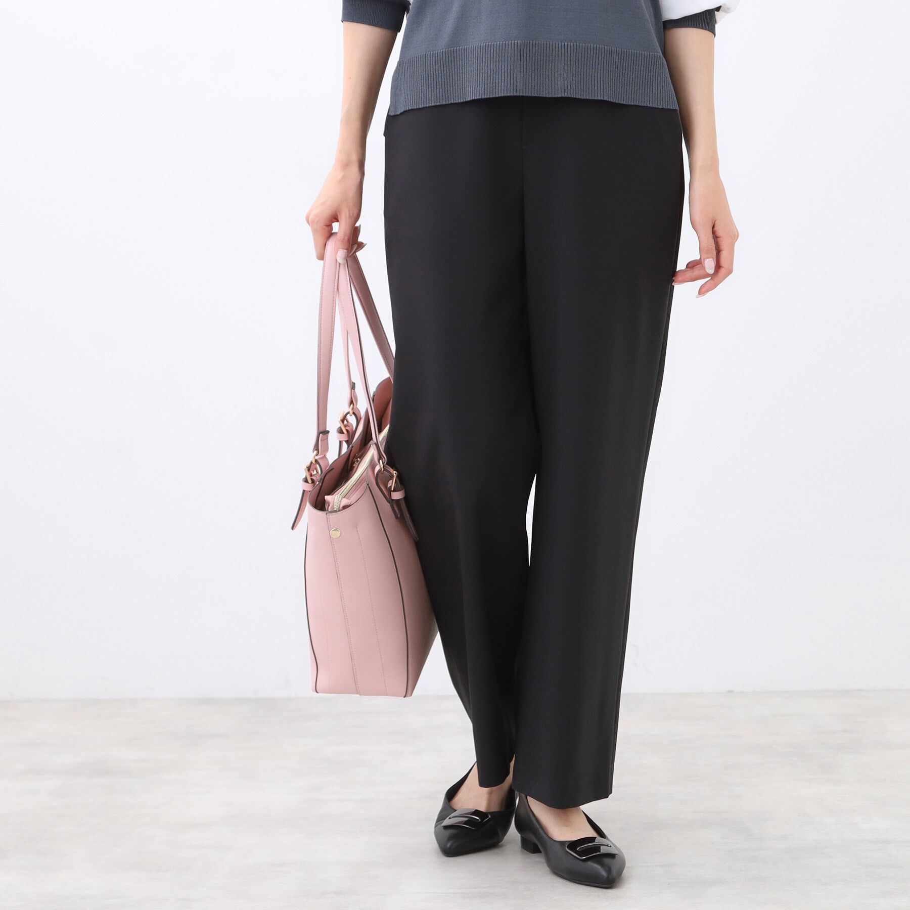 Reflect「【撥水加工で裾が汚れにくい◎／ウエスト総ゴム】ワイドストレートパンツ」|その他|