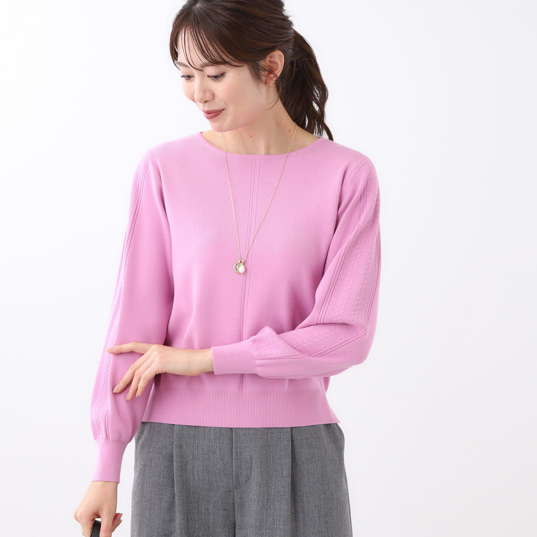 Reflect「【選べる6色／長く着られる◎】ボートネックニット」|ニット・セーター|