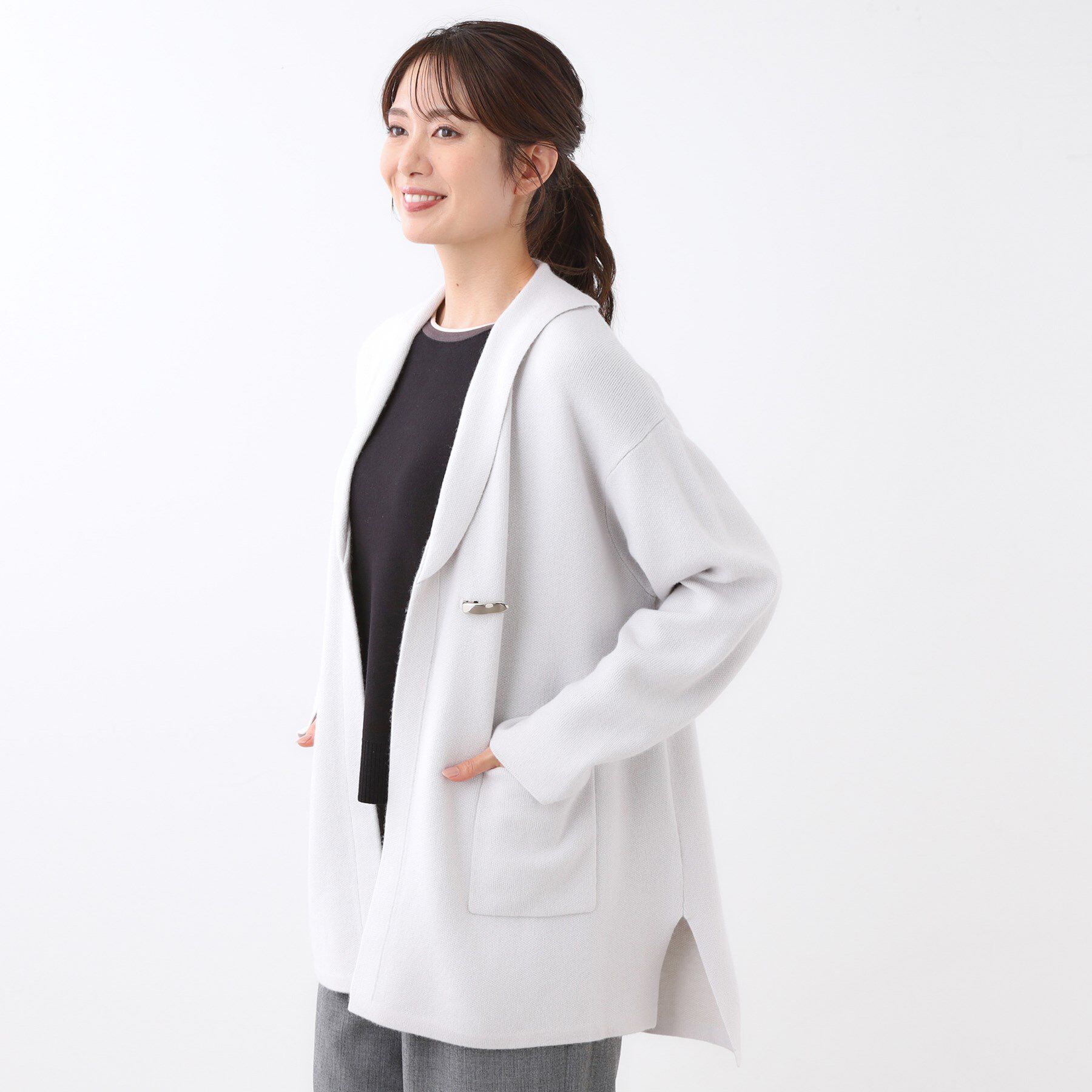 Reflect「【ライトアウター／気軽な羽織に◎】オフボディカーディガン」|カーディガン|