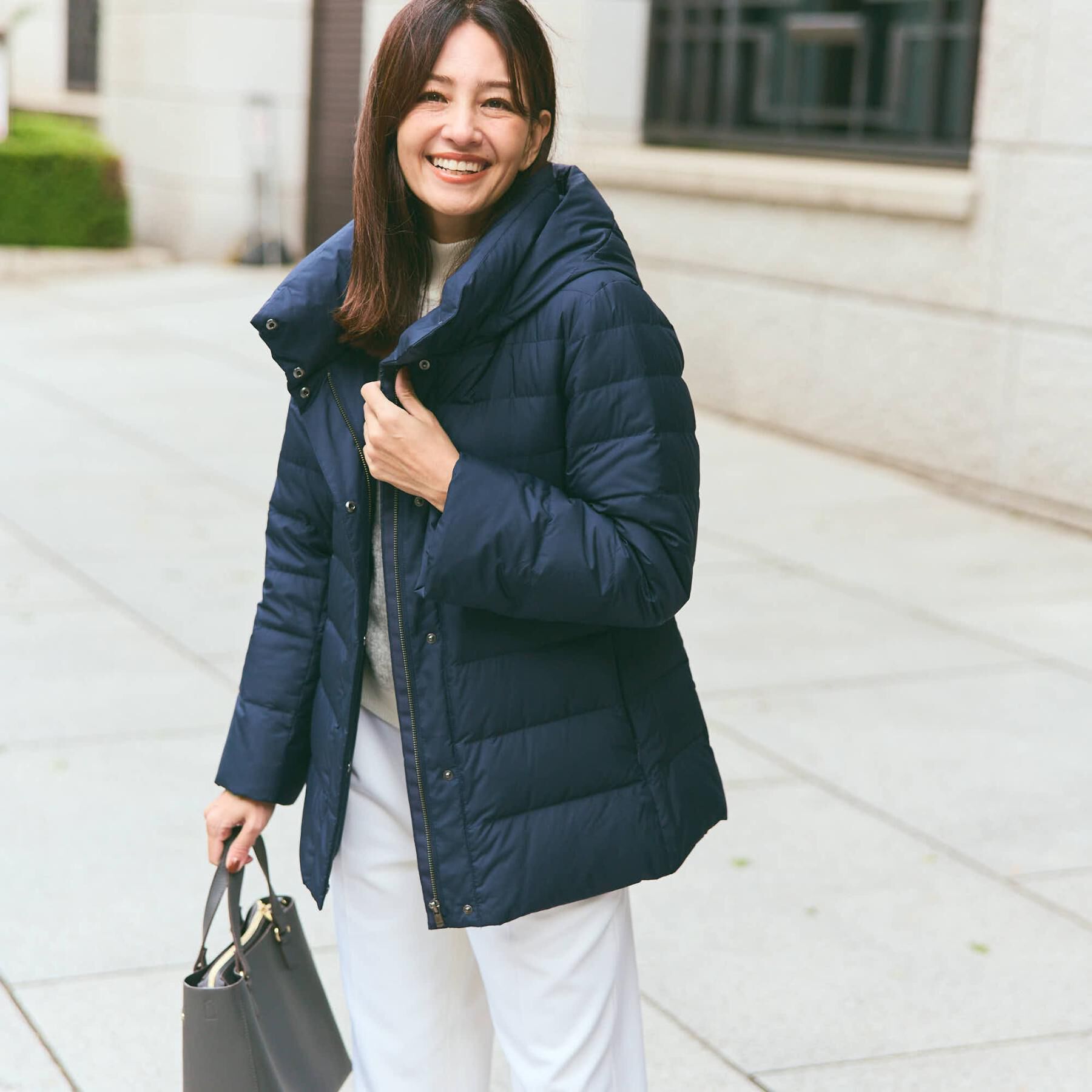 Reflect「【定番人気】フーデッドミドルダウンコート」|ダウン|ネイビー(094)