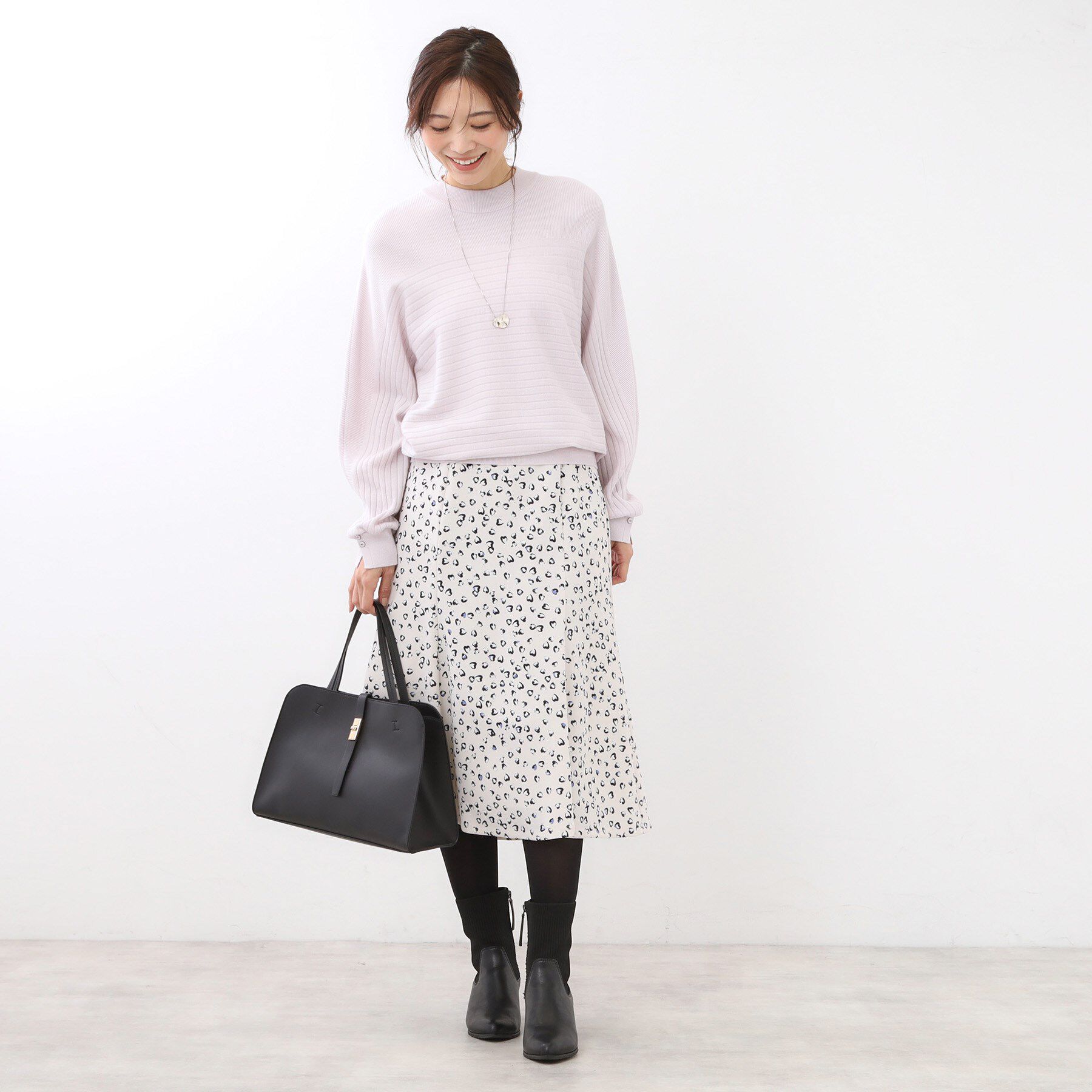 Reflect「ソフトフレアプリントスカート」|スカート|