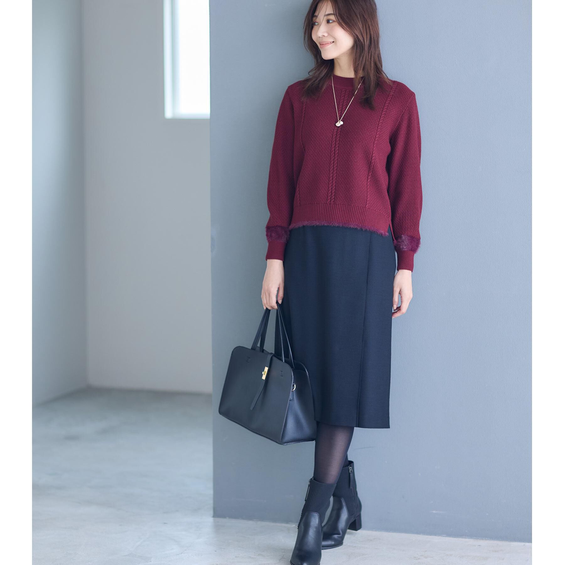 Reflect「【すっきりシルエット／通勤におすすめ◎】キレイめジャージタイトスカート」|スカート|