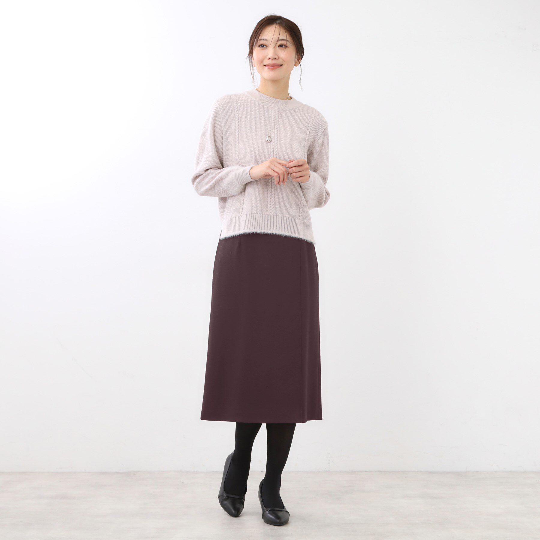 Reflect「【すっきりシルエット／通勤におすすめ◎】キレイめジャージタイトスカート」|スカート|