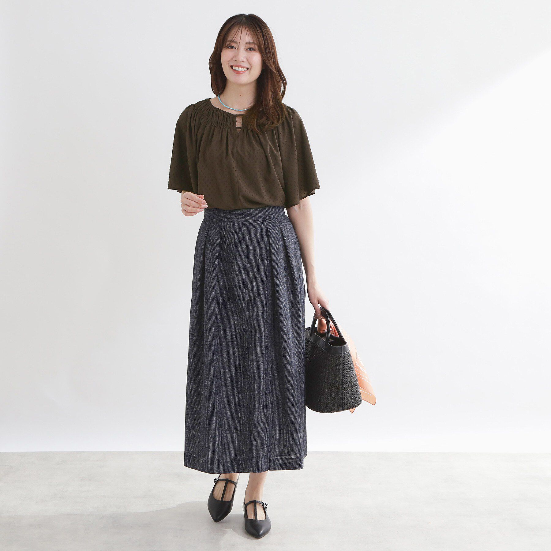 Reflect「ネックギャザーデザインブラウス」|シャツ・ブラウス|