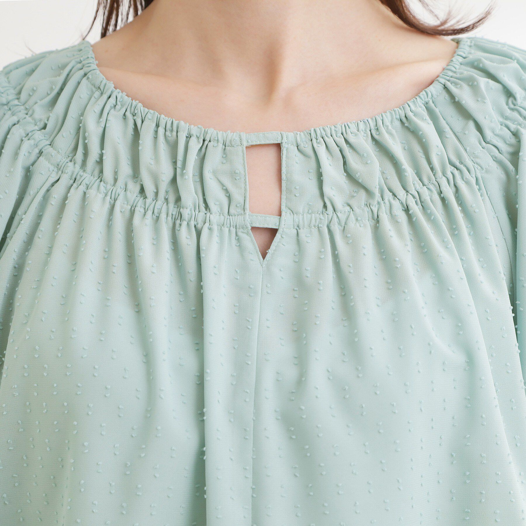 Reflect「ネックギャザーデザインブラウス」|シャツ・ブラウス|