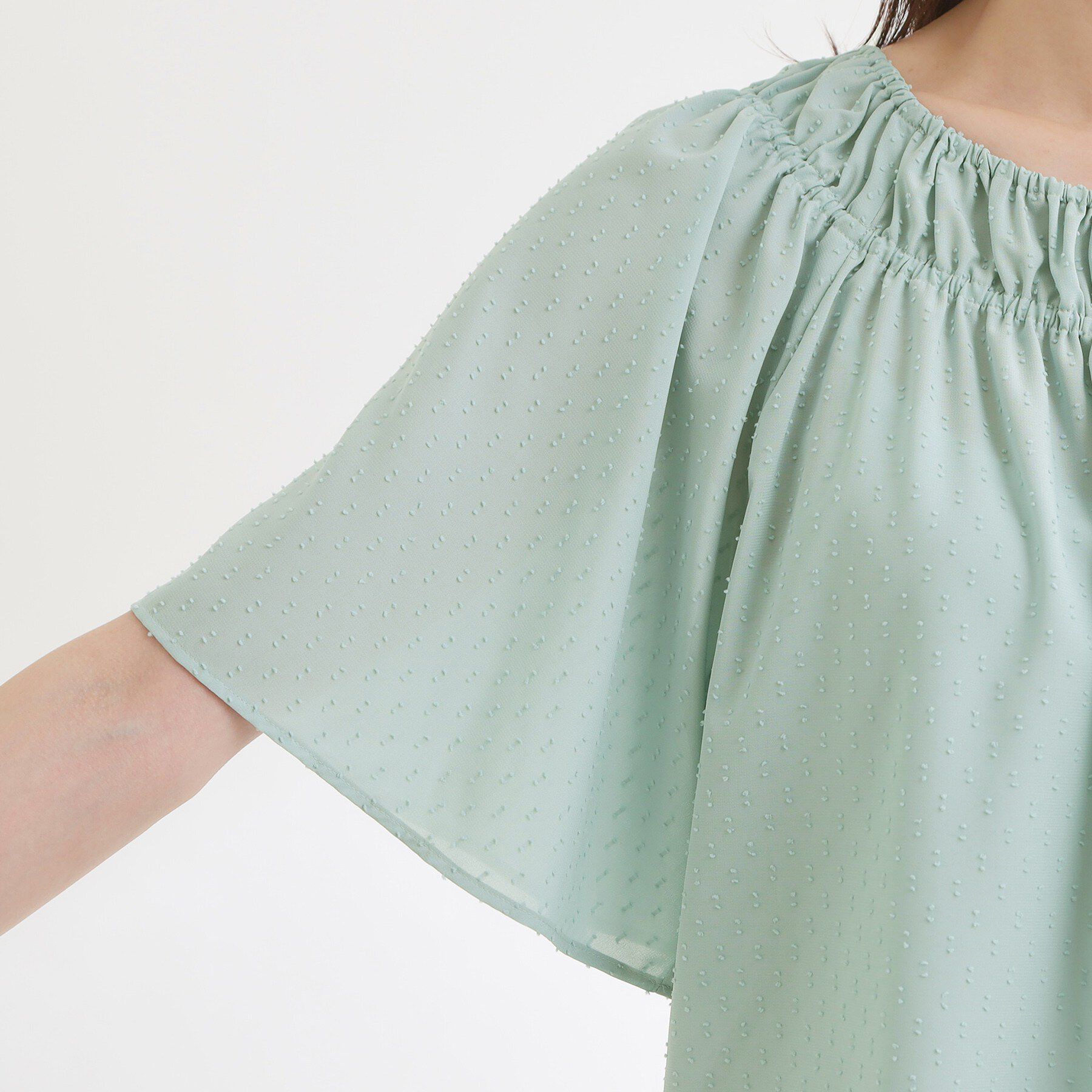 Reflect「ネックギャザーデザインブラウス」|シャツ・ブラウス|