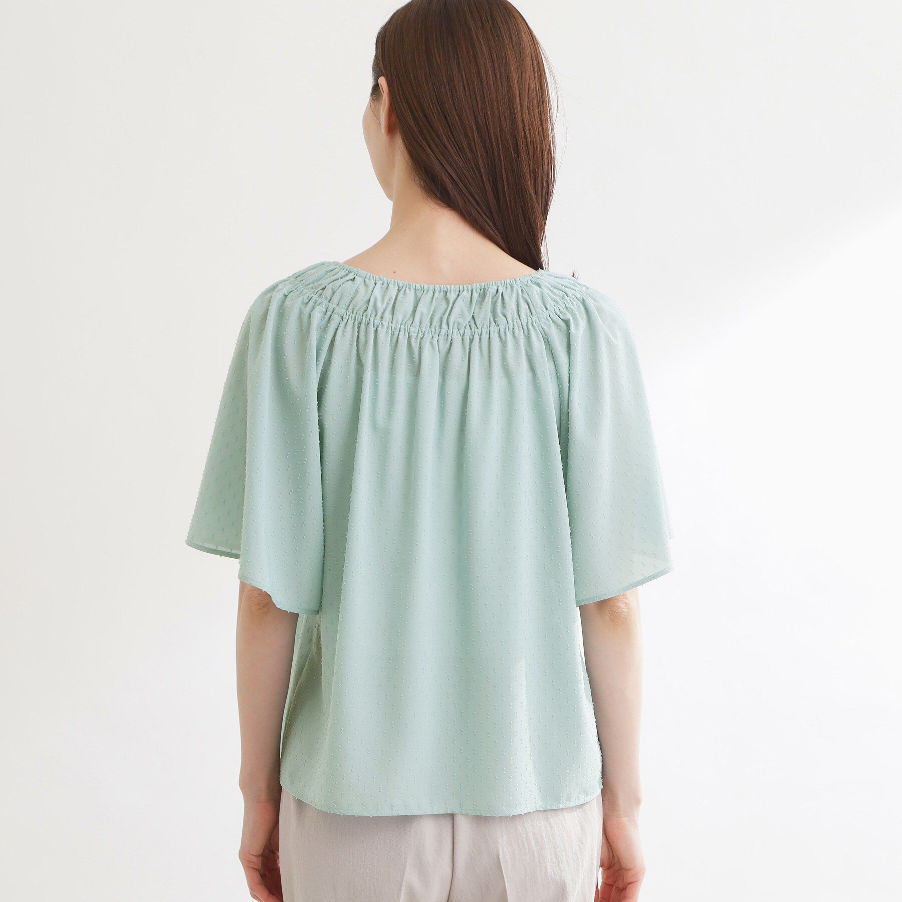 Reflect「ネックギャザーデザインブラウス」|シャツ・ブラウス|