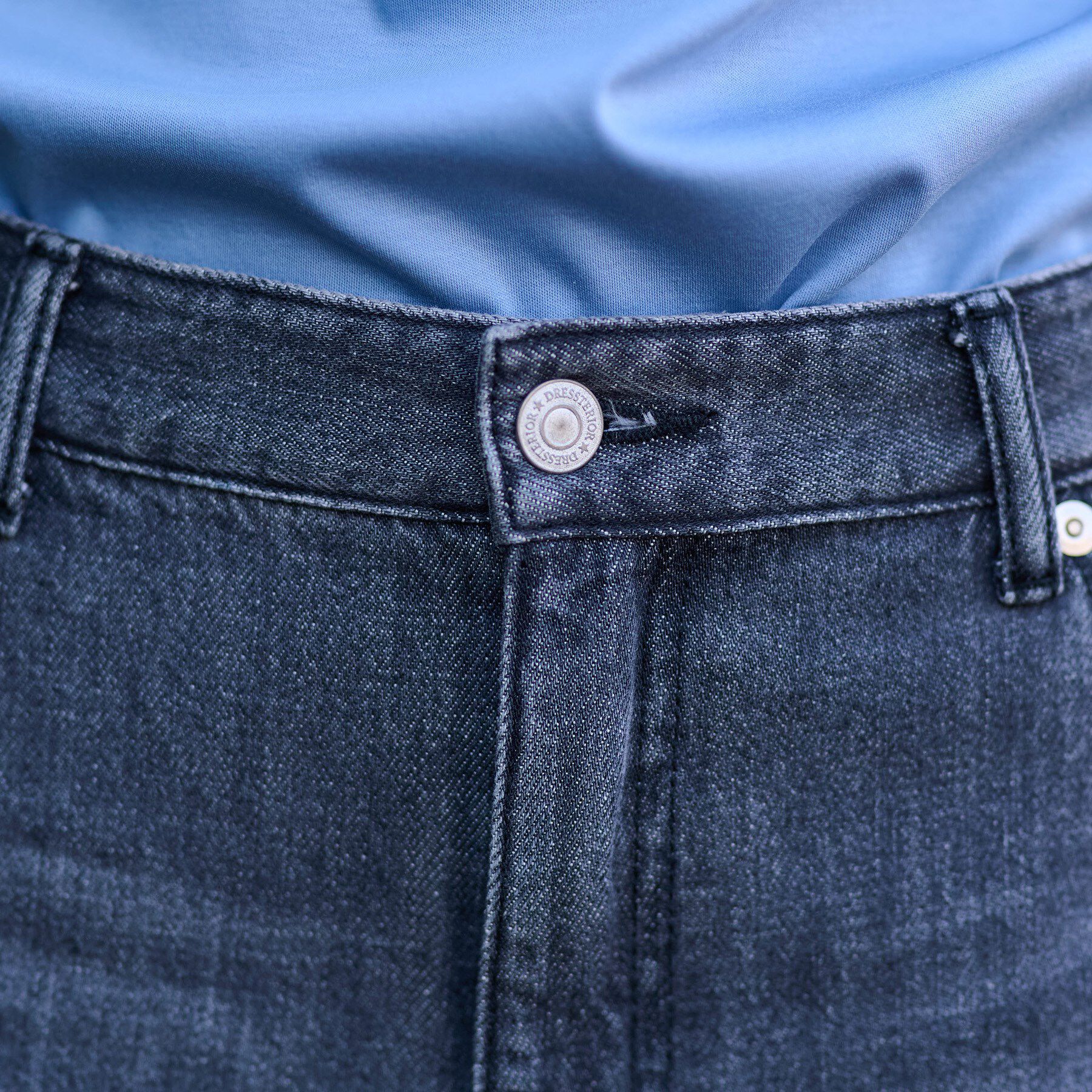 DRESSTERIOR「ヴィンテージ加工ワイドデニムパンツ」|デニム|