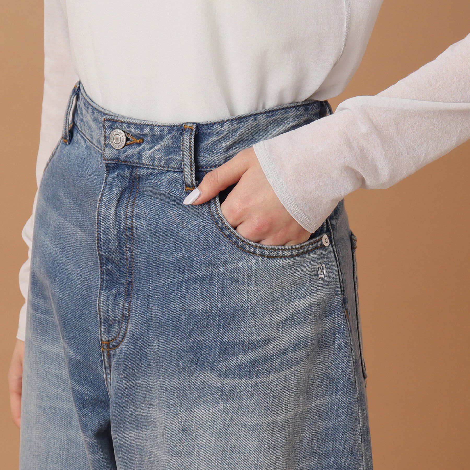 DRESSTERIOR「ヴィンテージ加工ワイドデニムパンツ」|デニム|