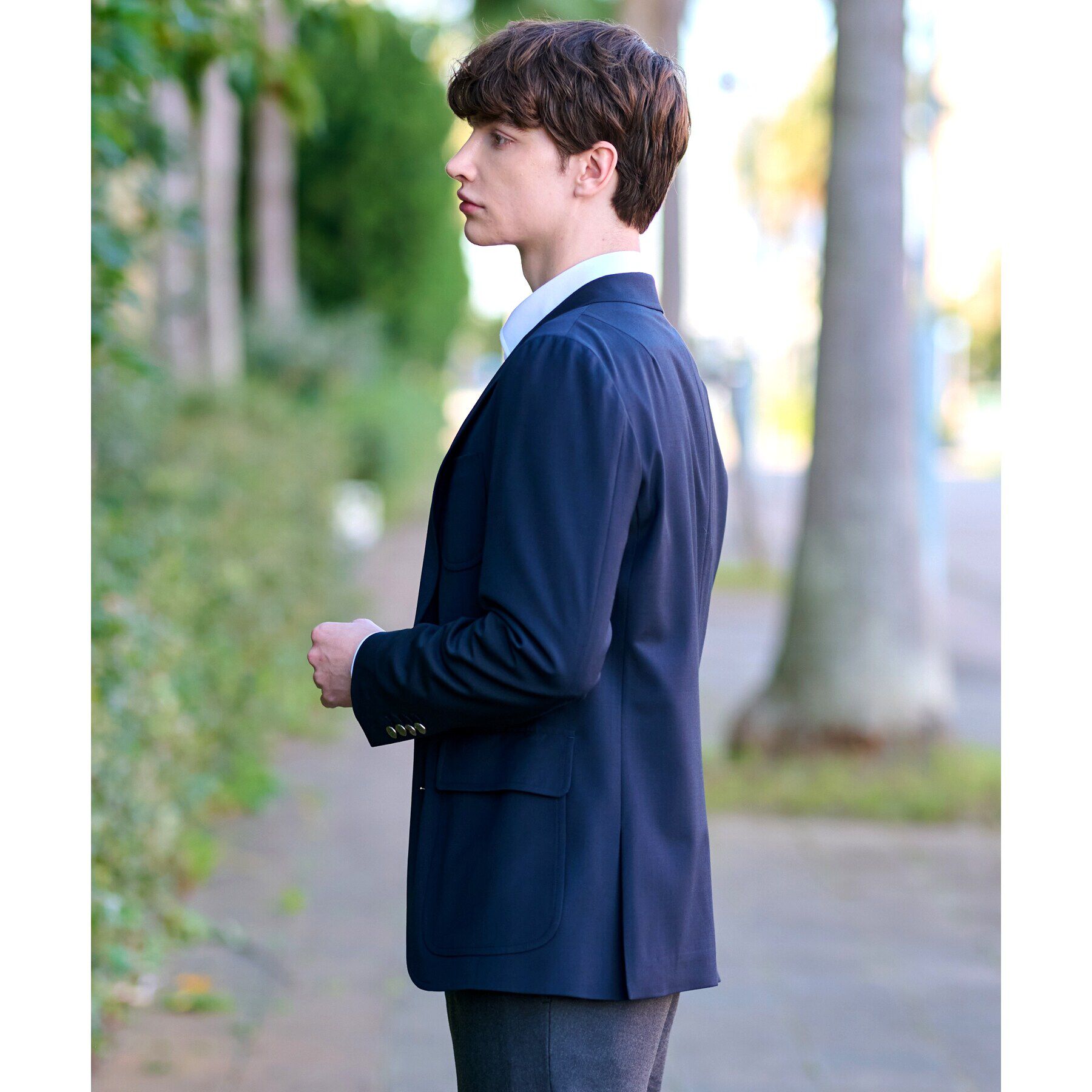 DRESSTERIOR「SUPER120&rsquo;S ネイビーブレザー」|テーラードジャケット|