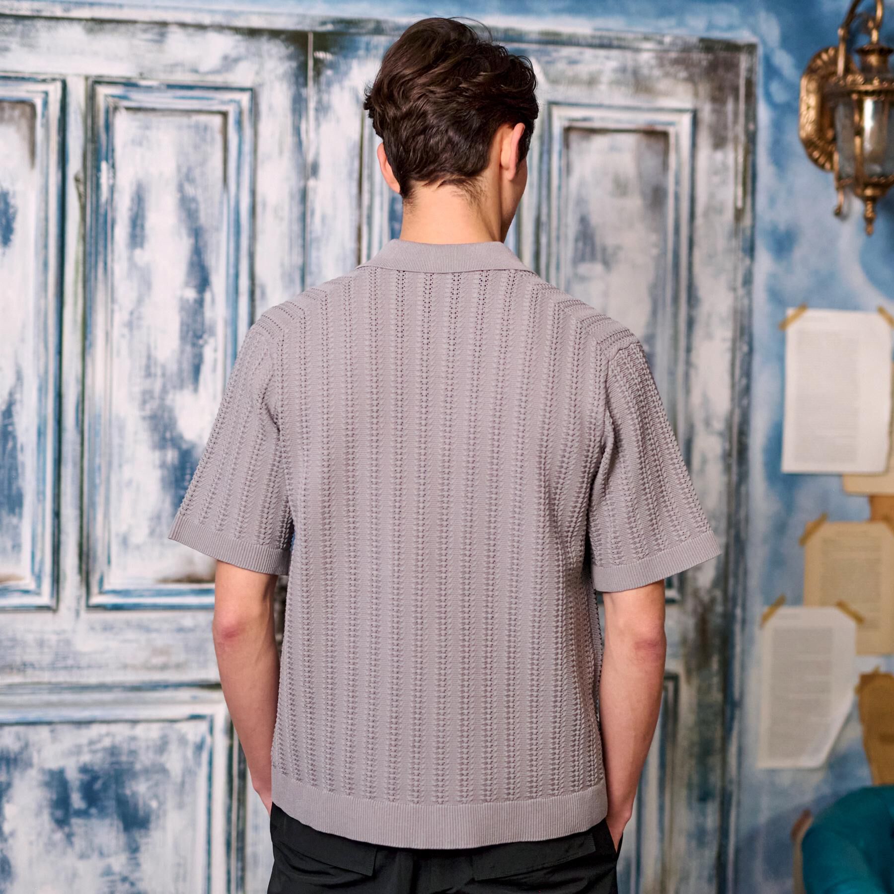 DRESSTERIOR「オーガニックコットン キューバニットシャツ」|ニット・セーター|