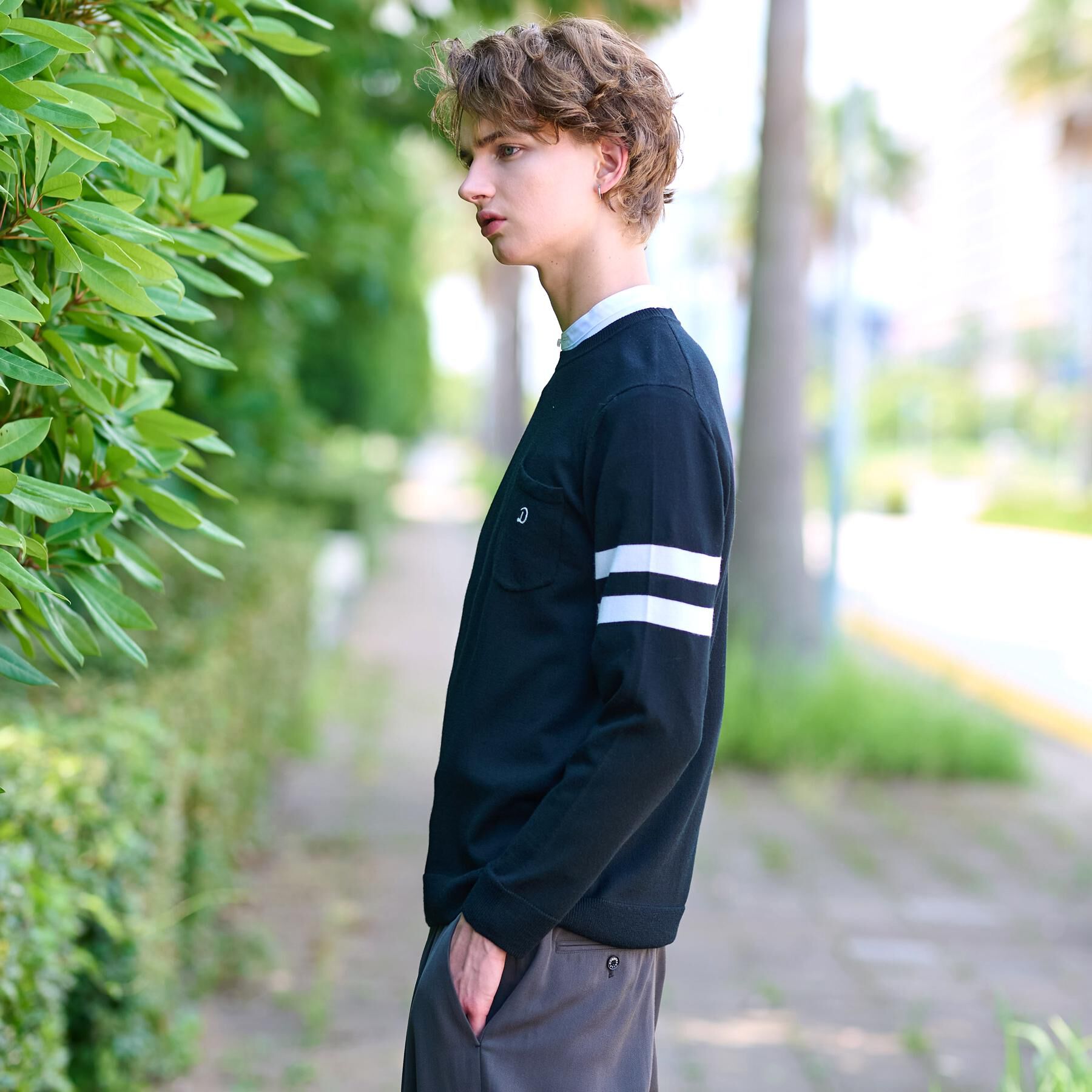 DRESSTERIOR「ウォッシャブルファインメリノ クルーネックニット」|ニット・セーター|