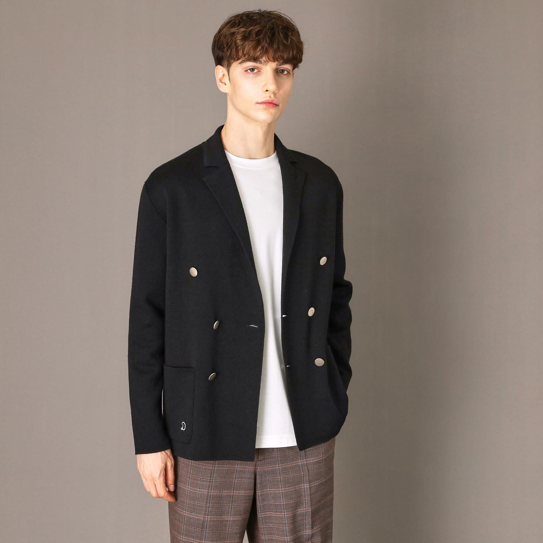 DRESSTERIOR「ダブルブレスト ニットジャケット」|テーラードジャケット|