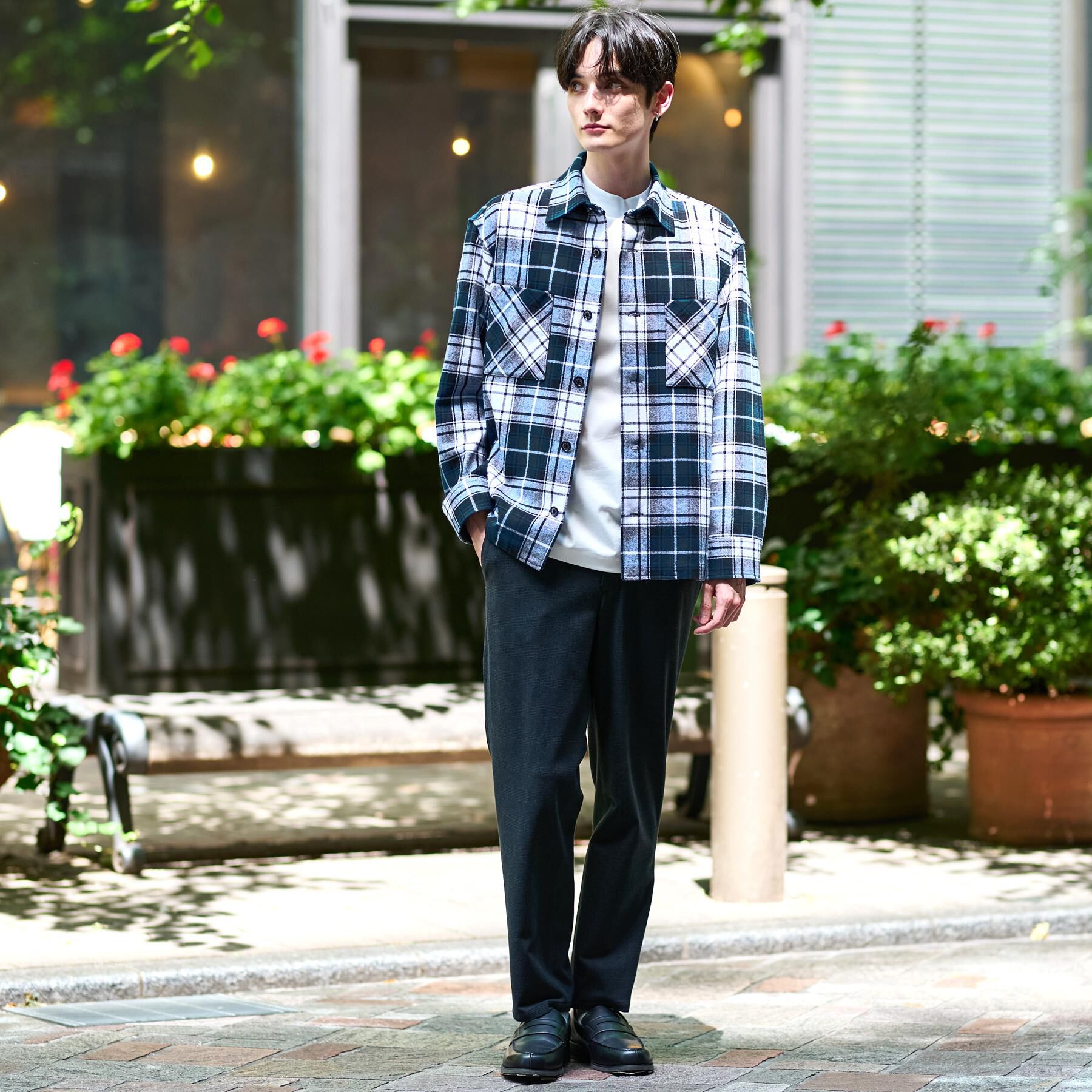 DRESSTERIOR「タータンチェック CPOシャツブルゾン」|シャツ・ブラウス|