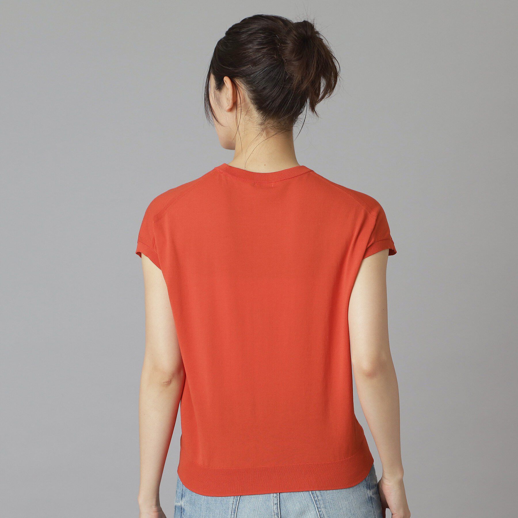 DRESSTERIOR「【ウォッシャブル】コットンシルクフレンチスリーブニット」|ニット・セーター|