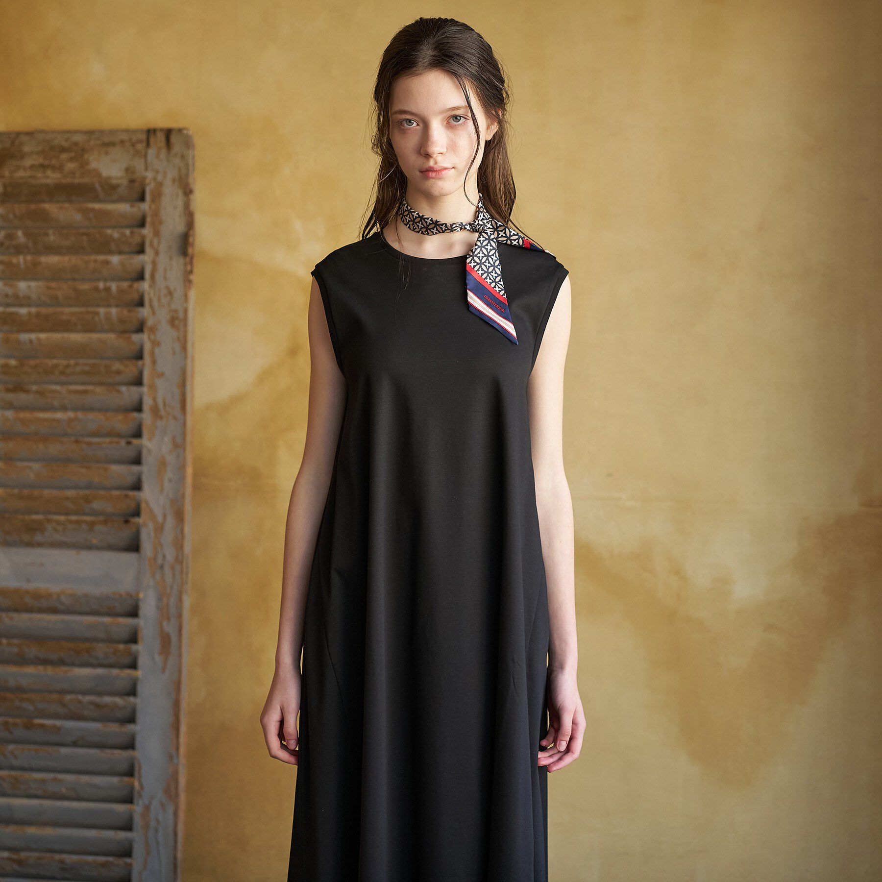 DRESSTERIOR「【接触冷感／抗菌防臭／消臭/ウォッシャブル】アイスクリアコットン フレンチスリーブワンピース」|ワンピース|