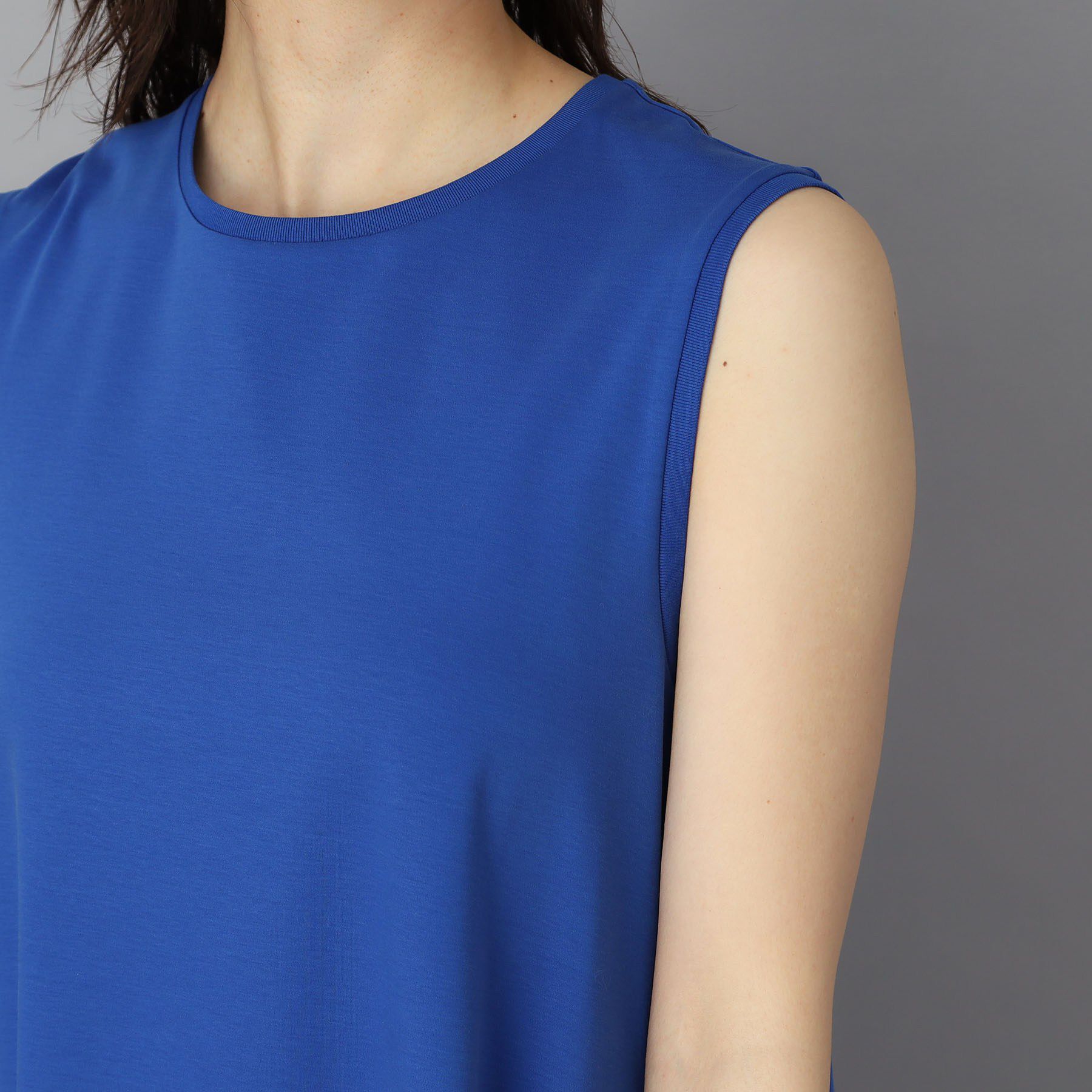 DRESSTERIOR「【接触冷感／抗菌防臭／消臭/ウォッシャブル】アイスクリアコットン フレンチスリーブワンピース」|ワンピース|