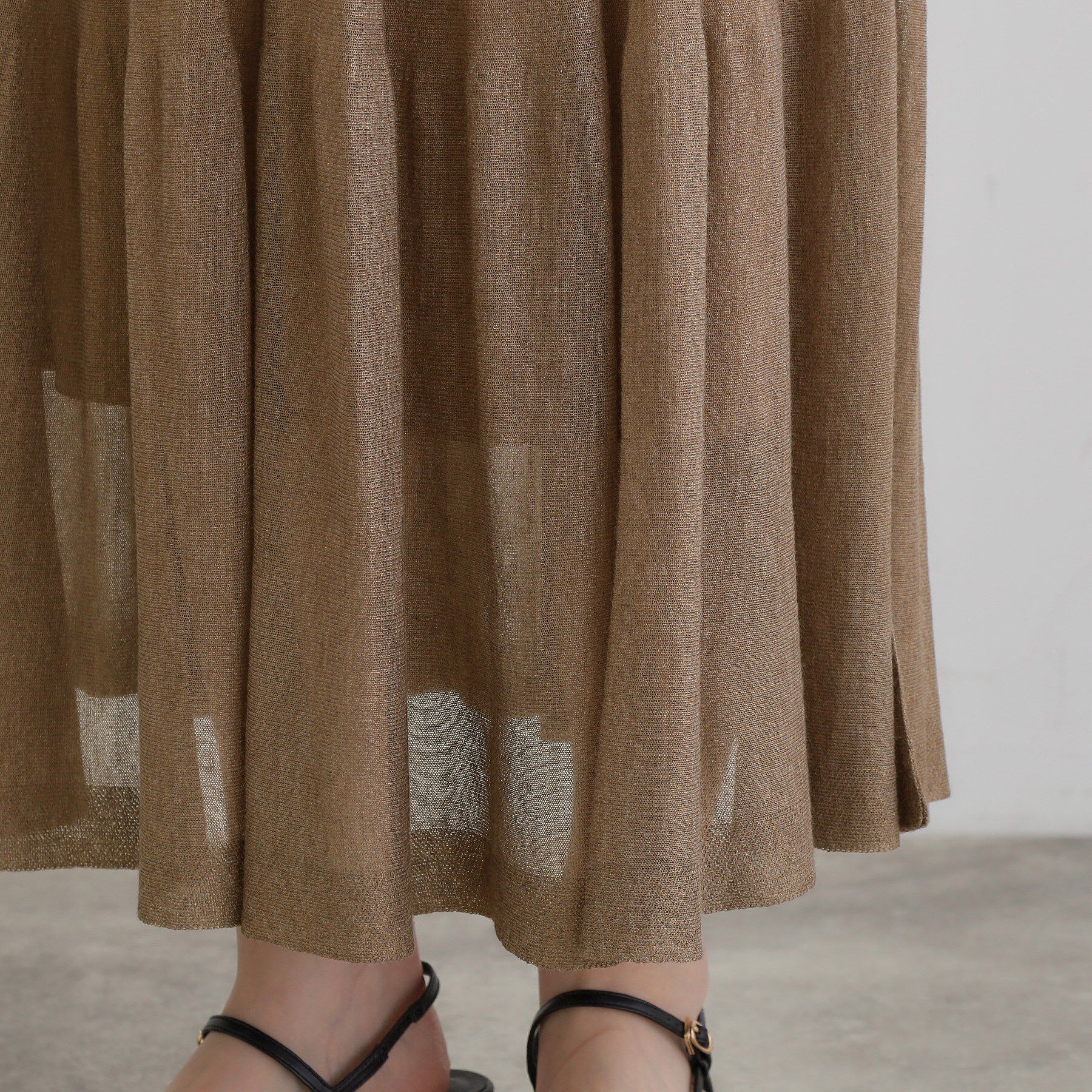 grove「夏の華やぎティアードニットシアースカート」|スカート|