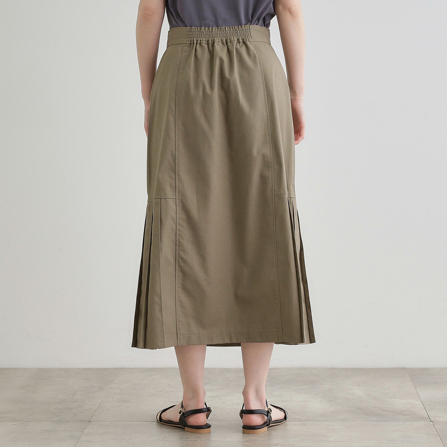 grove「【大人のニュアンス】リネン混サイドタックスカート」|スカート|