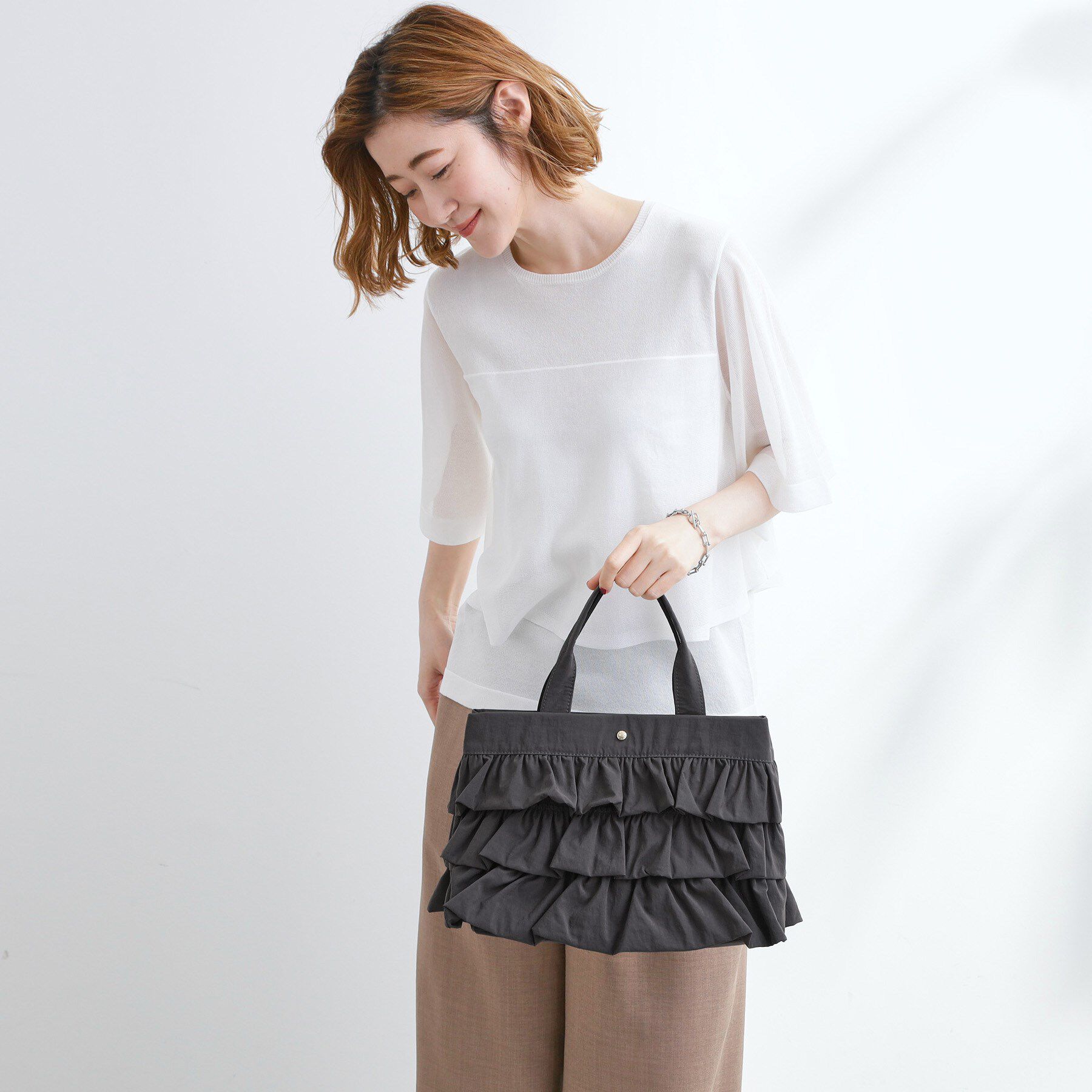 grove「【撥水】ティアード2WAYトート」|トートバッグ|