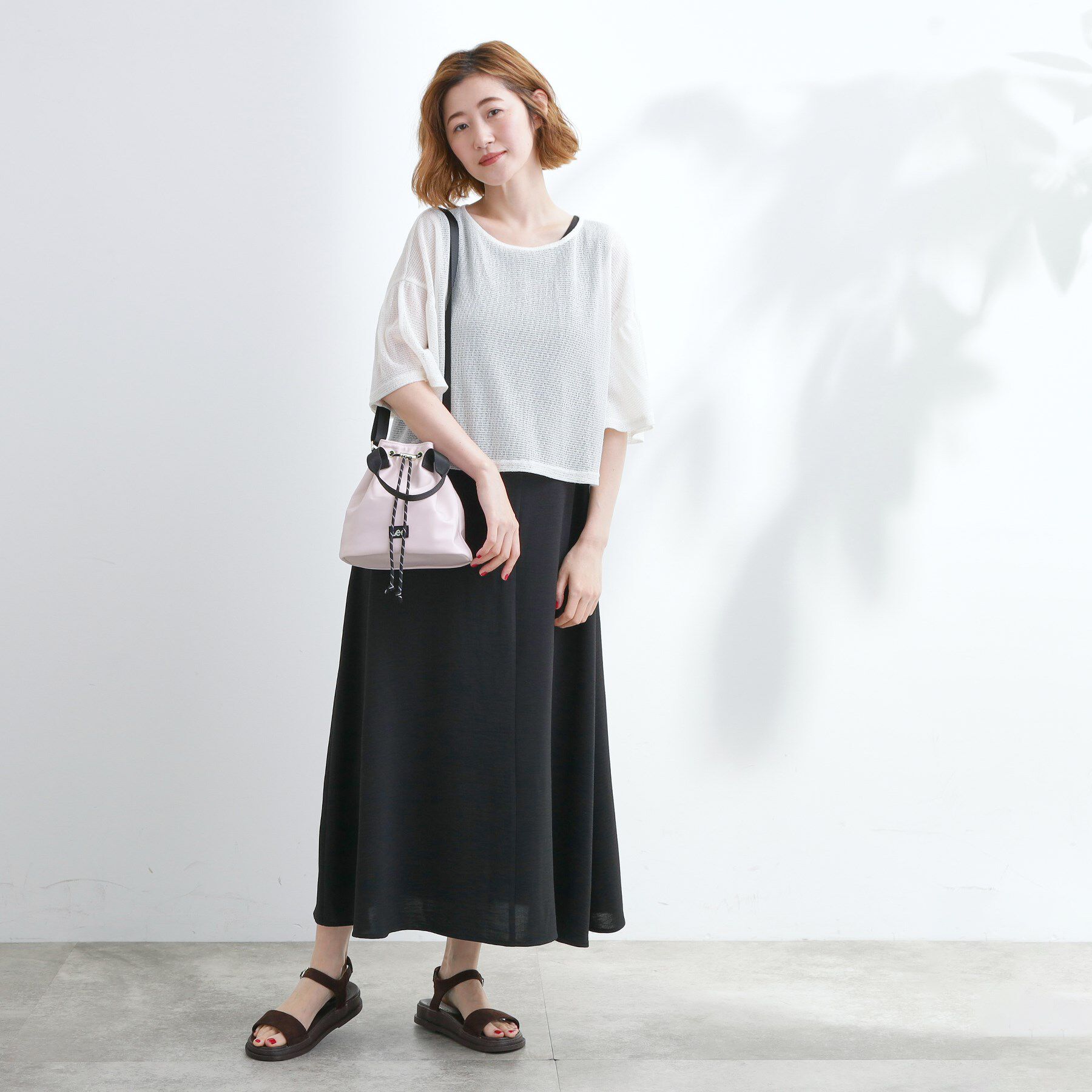 grove「【Lee別注・撥水】巾着ハンドルショルダー」|ショルダー・メッセンジャー|