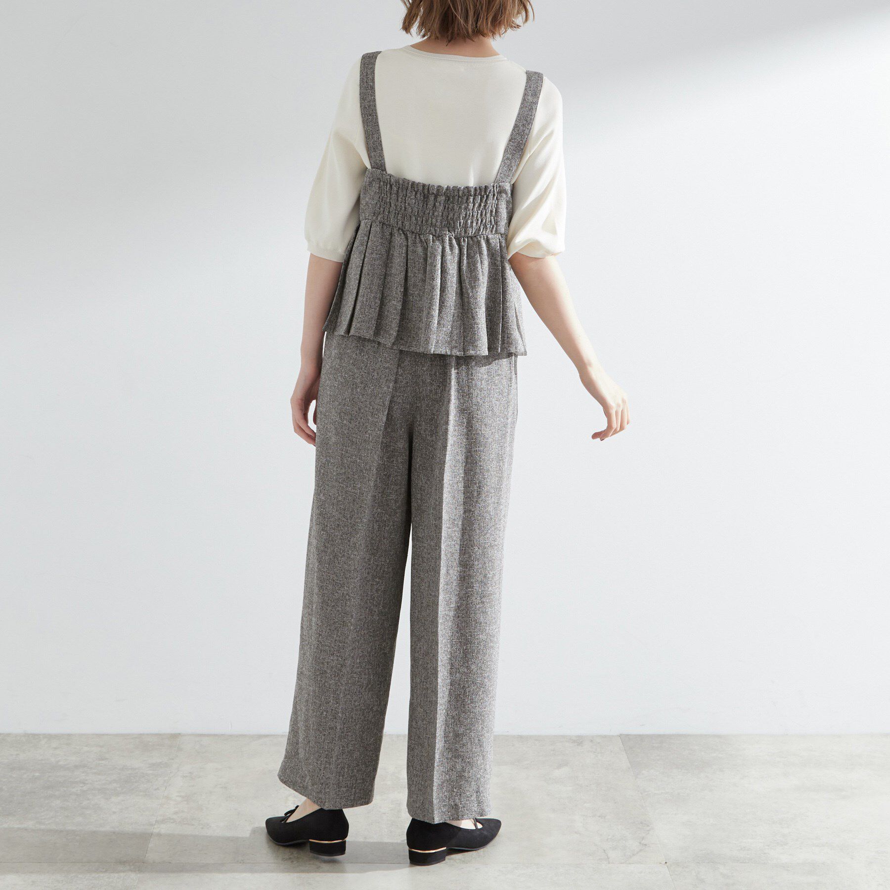 grove「【2点SET/体型カバー】夏から秋まで着まわせる！プリーツビスチェセットアップ」|スーツ|