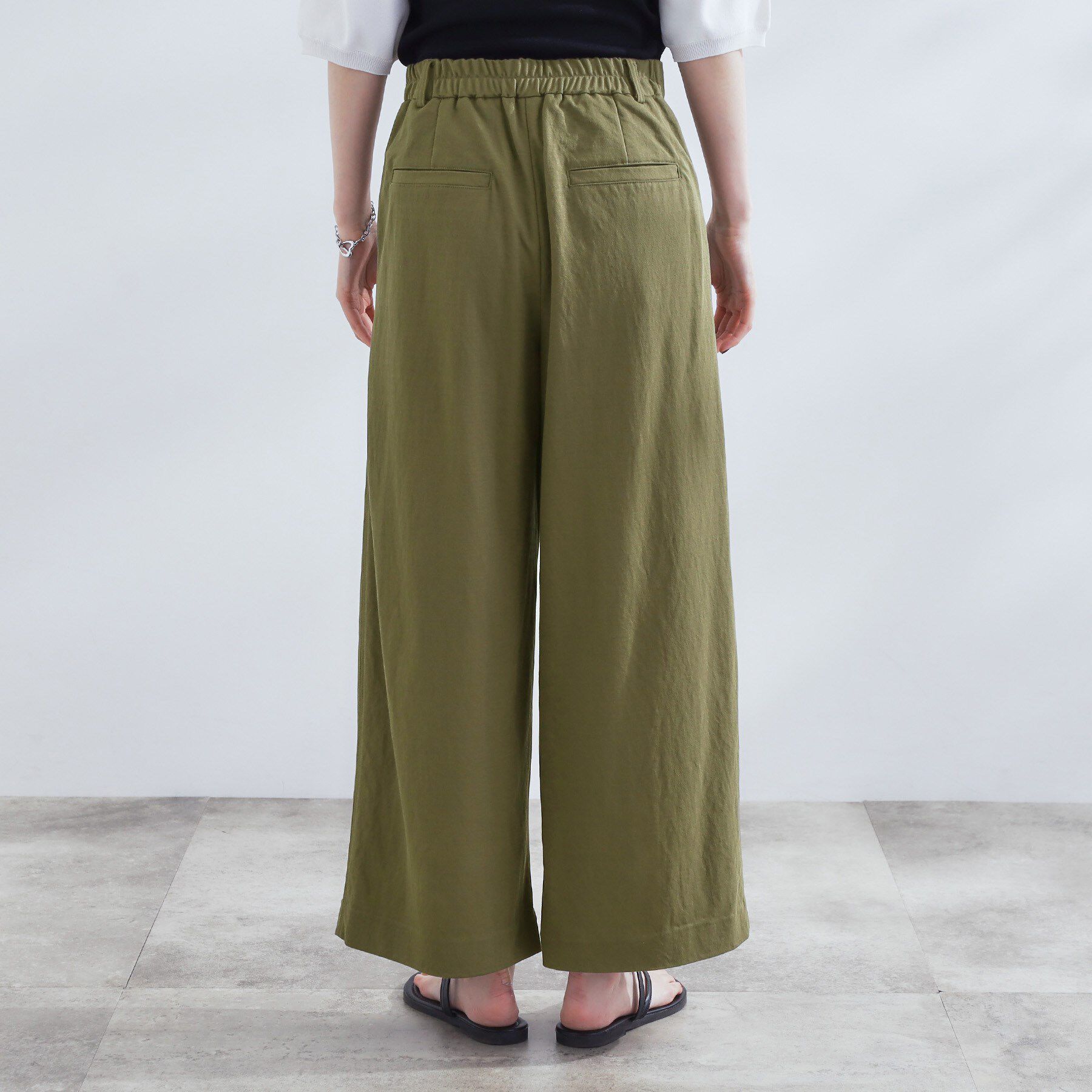 grove「【接触冷感】見た目はきちんと、着心地はらくちん クロップドベイカーパンツ」|その他|