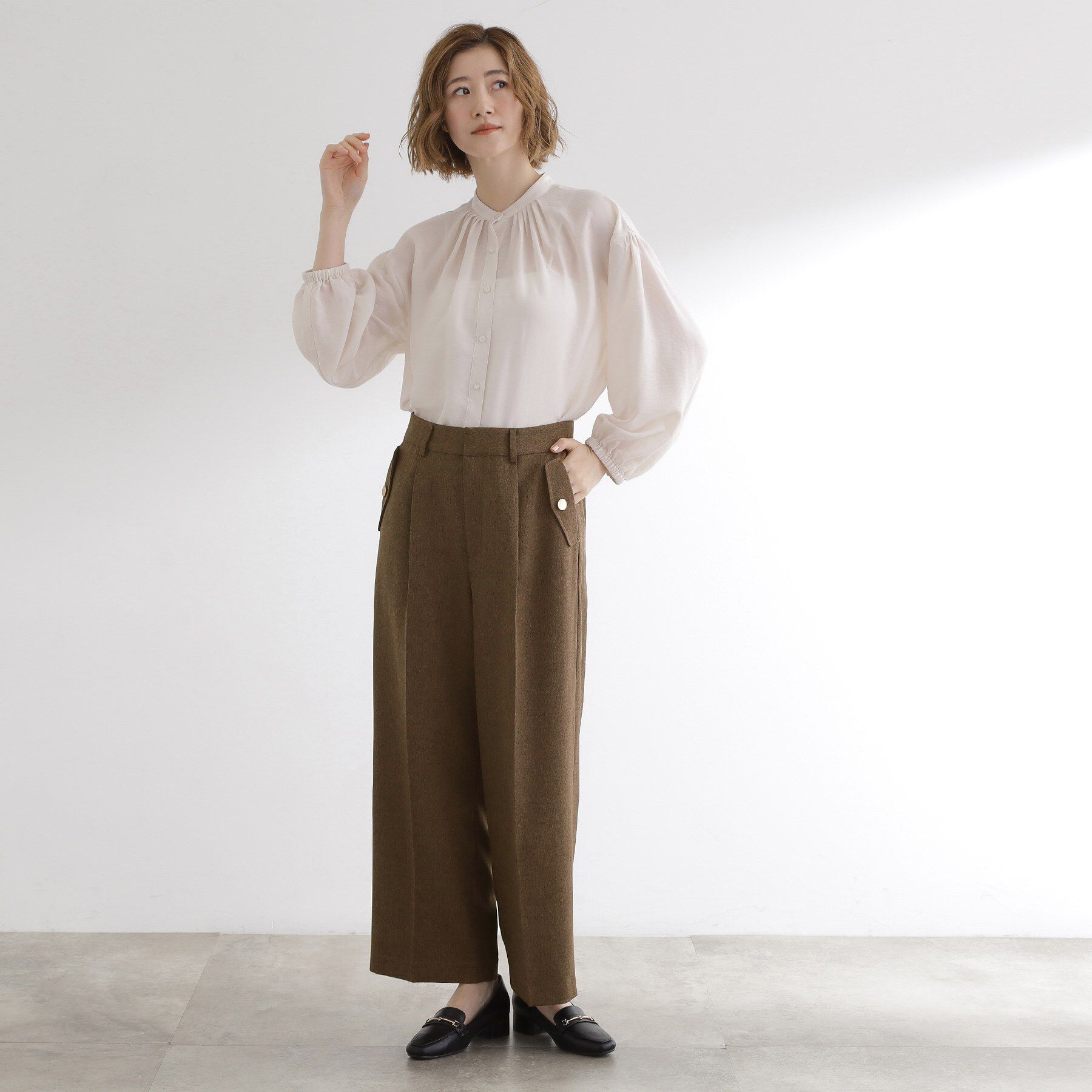 grove「【洗える】着回し優秀！フラップポケットワイドパンツ」|その他|