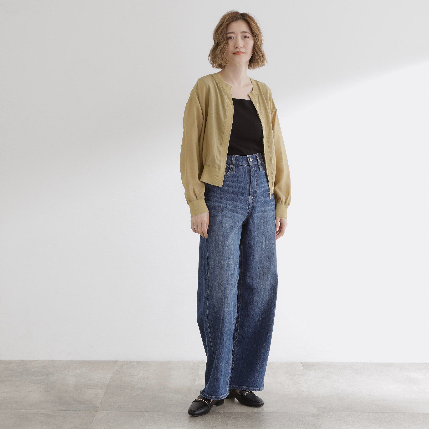 grove「軽やかに秋先取り　ブルゾン感覚で着られるカーディガン」|ブルゾン・スタジャン|