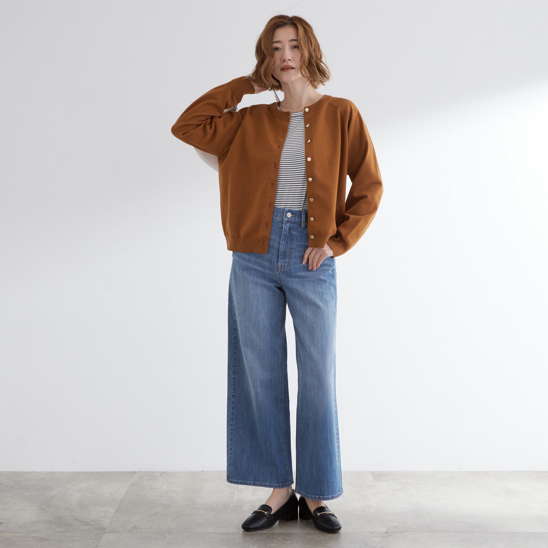 grove「【美シルエット/選べる着丈】大人のためのバギーデニム」|デニム|