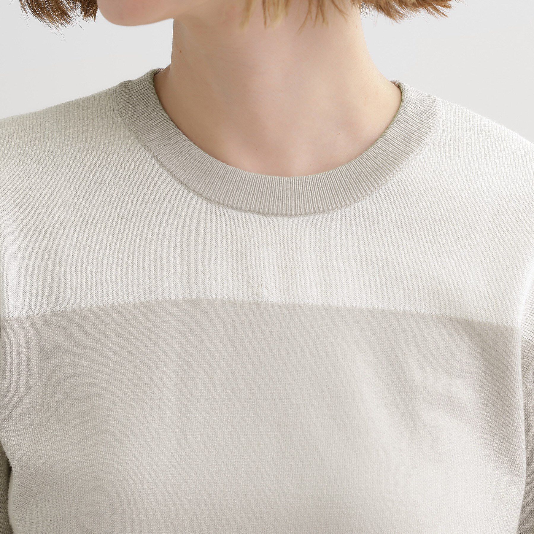 grove「【アンサンブル対応】バイカラー切替ニット」|ニット・セーター|