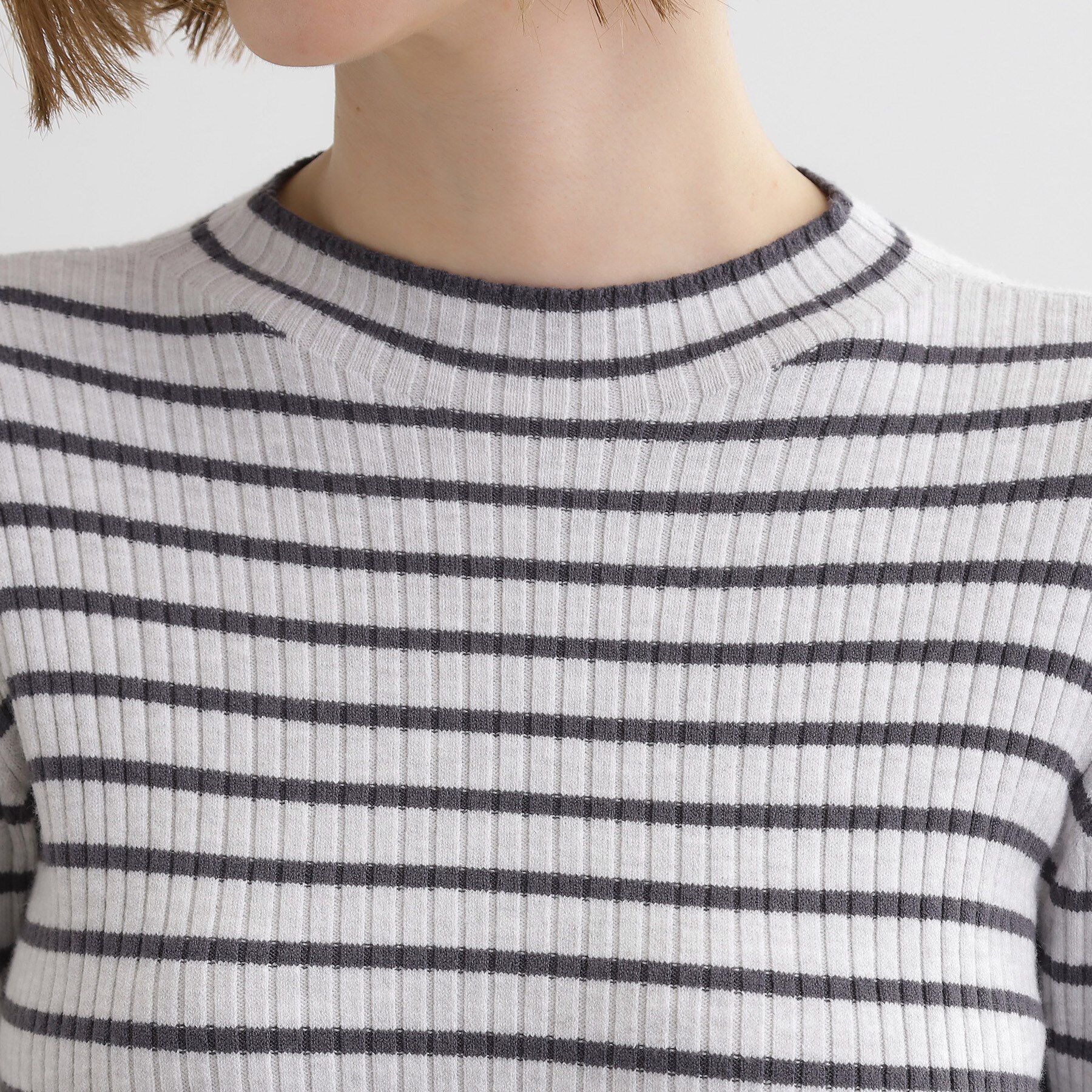 grove「【吸湿発熱／帯電防止】ハイネックリブプルオーバー」|ニット・セーター|