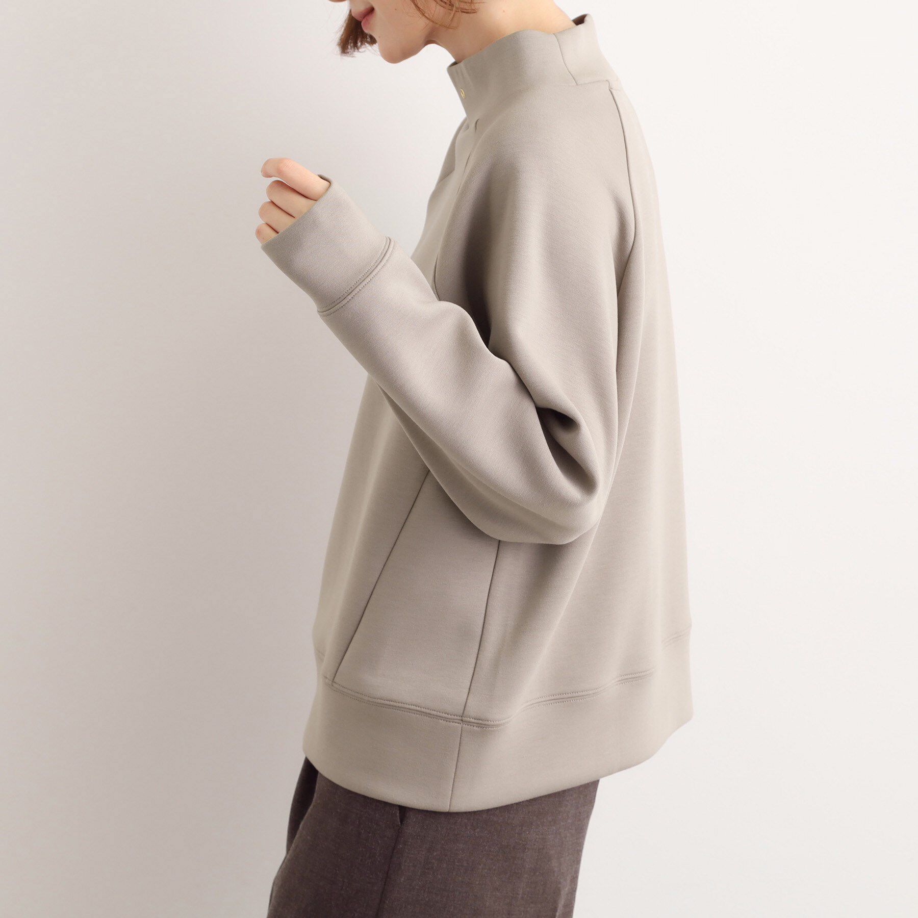 grove「モックネックダンボールスウェット」|パーカー|