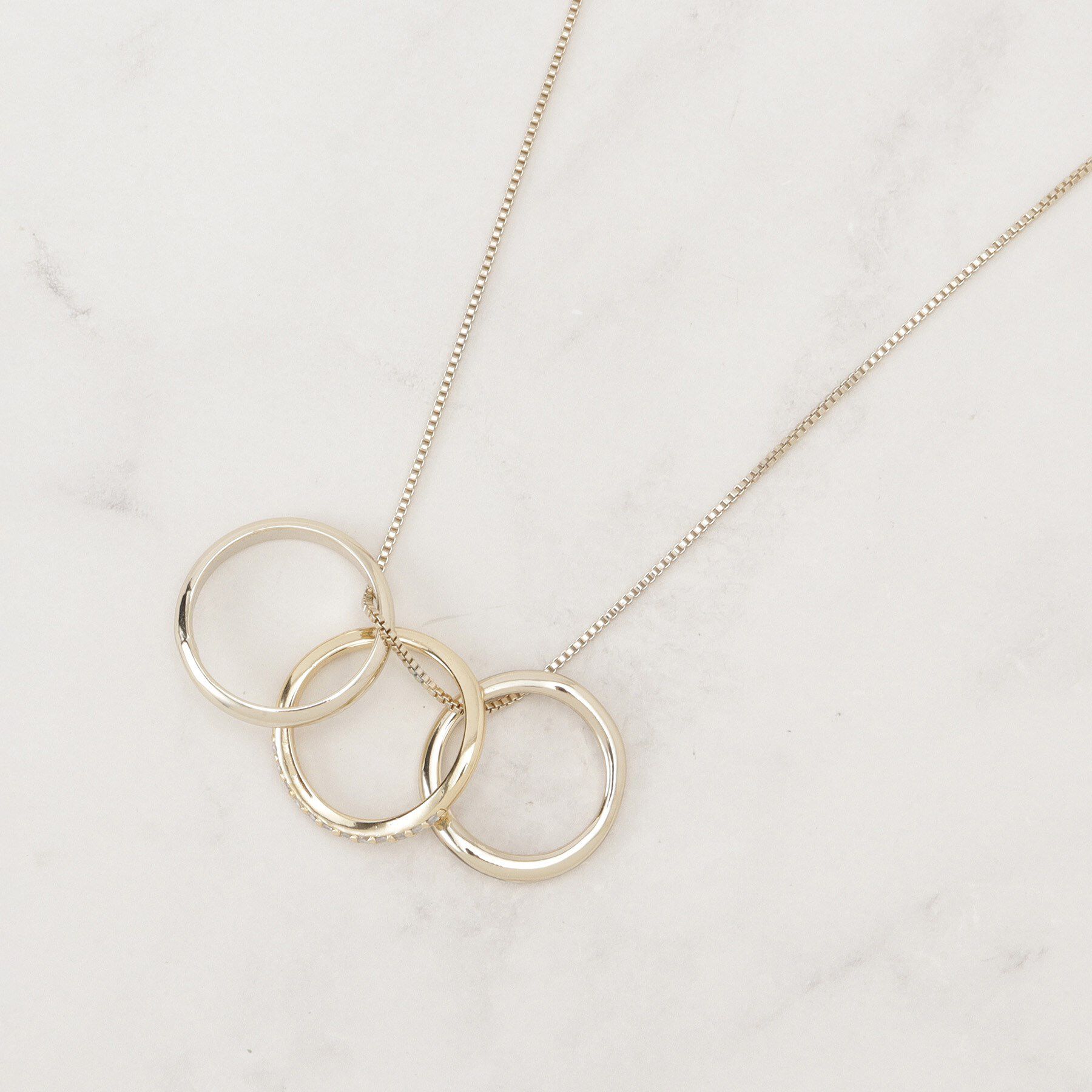 grove「3リングビジューネックレス」|ネックレス|