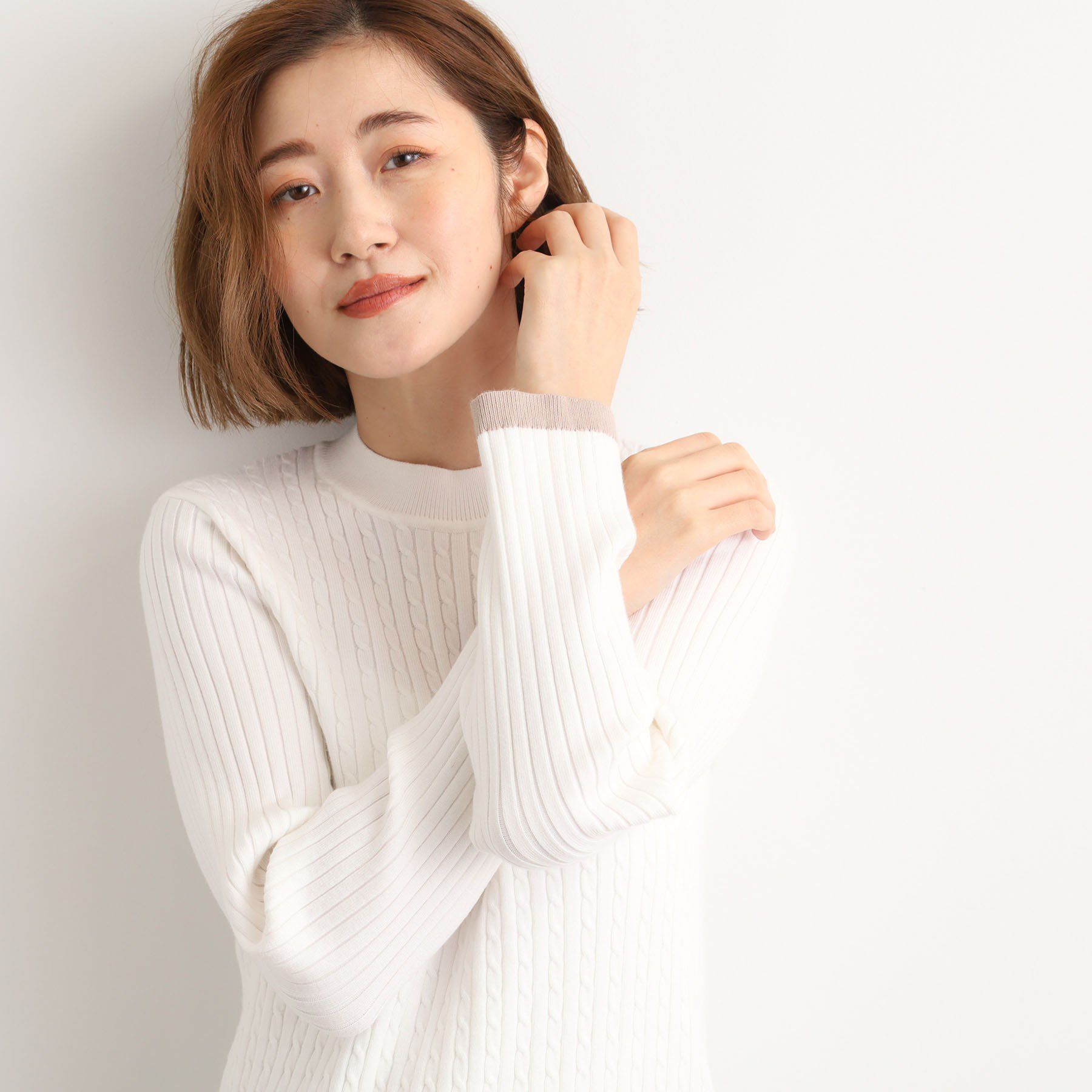 grove「袖口配色リブニット」|ニット・セーター|