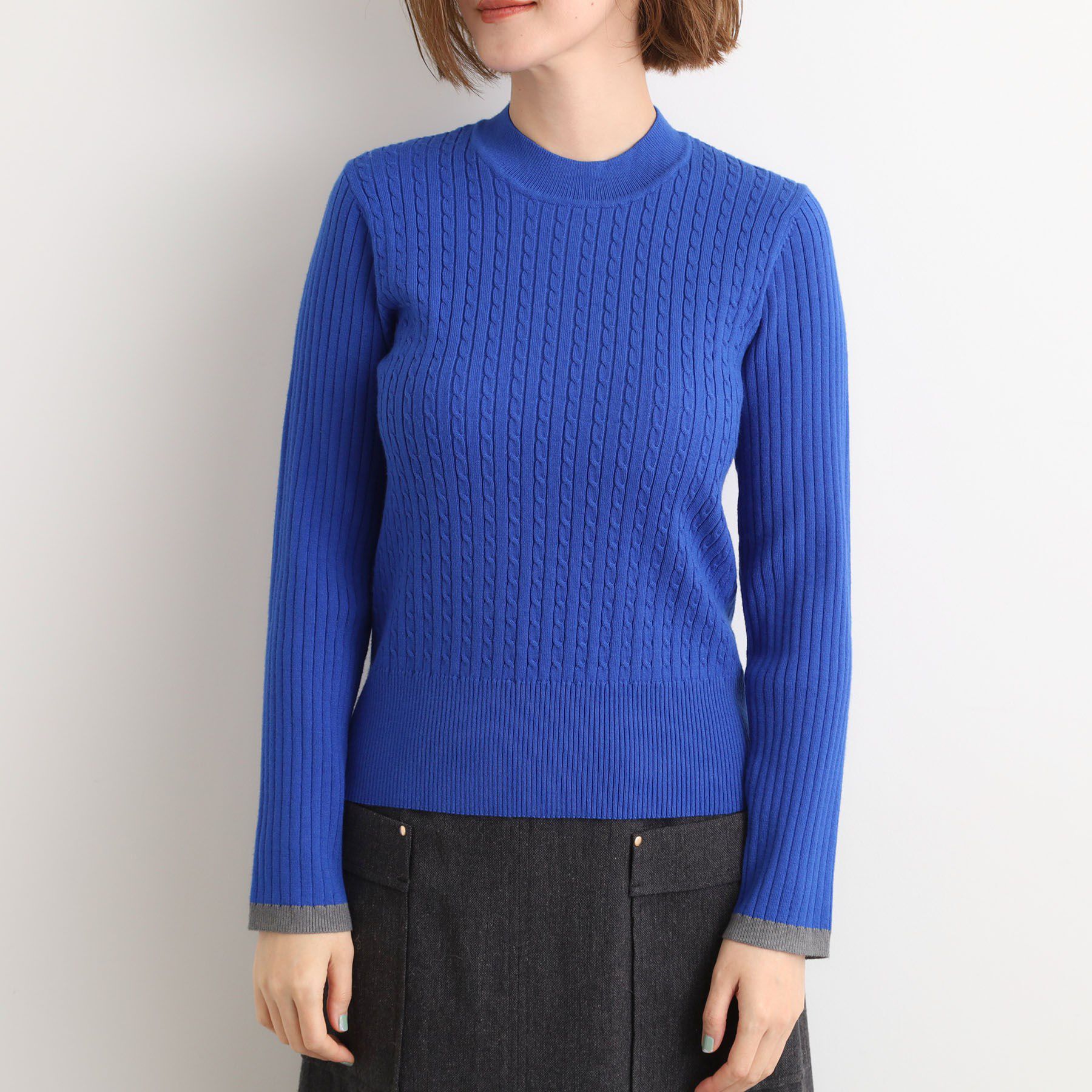 grove「袖口配色リブニット」|ニット・セーター|