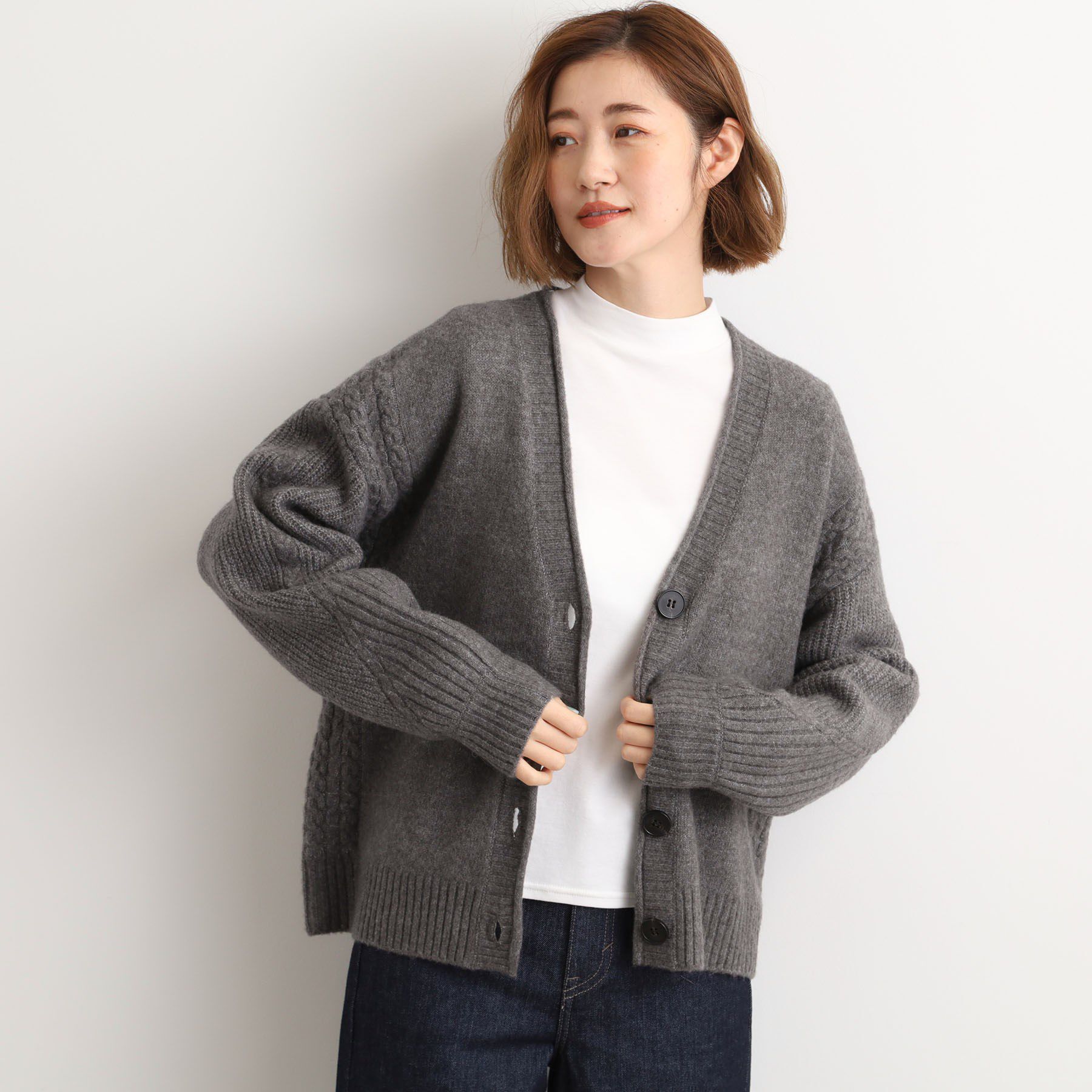 grove「【吸湿発熱】秋冬のレイヤードを格上げ　コットンハイネックプルオーバー」|Tシャツ・カットソー|